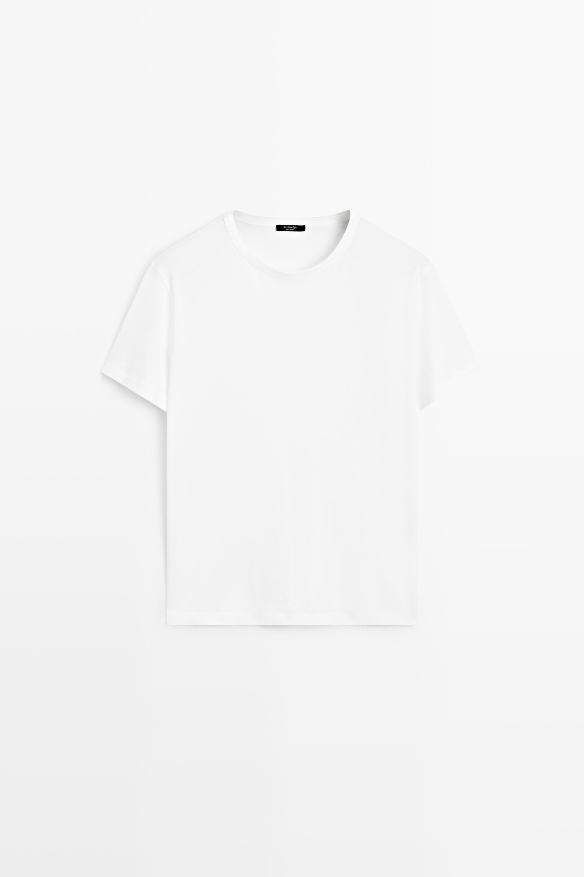100% cotton short-sleeve T-shirt — Off white