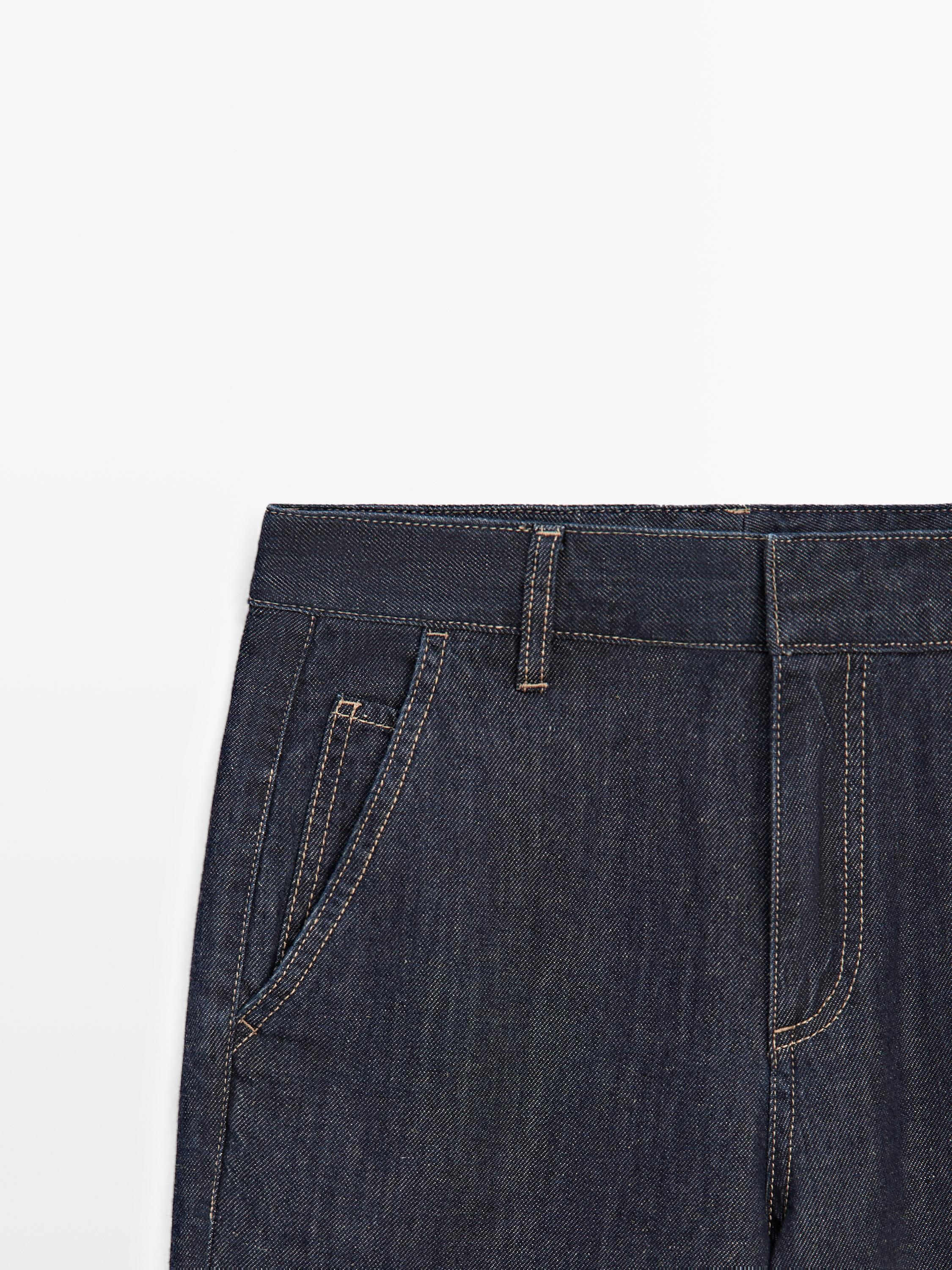 Loose straight-leg jeans — DARK BLUE