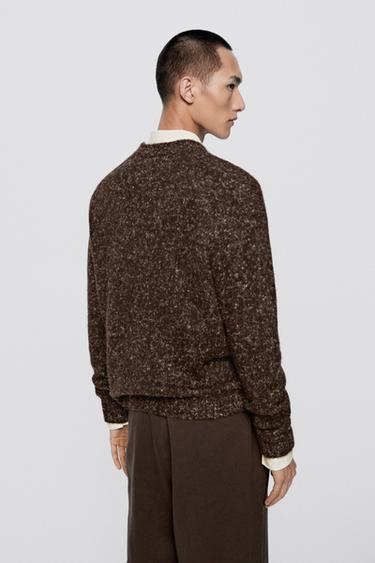 Flecked knit sweater - LIMITED EDITION — BROWN 4