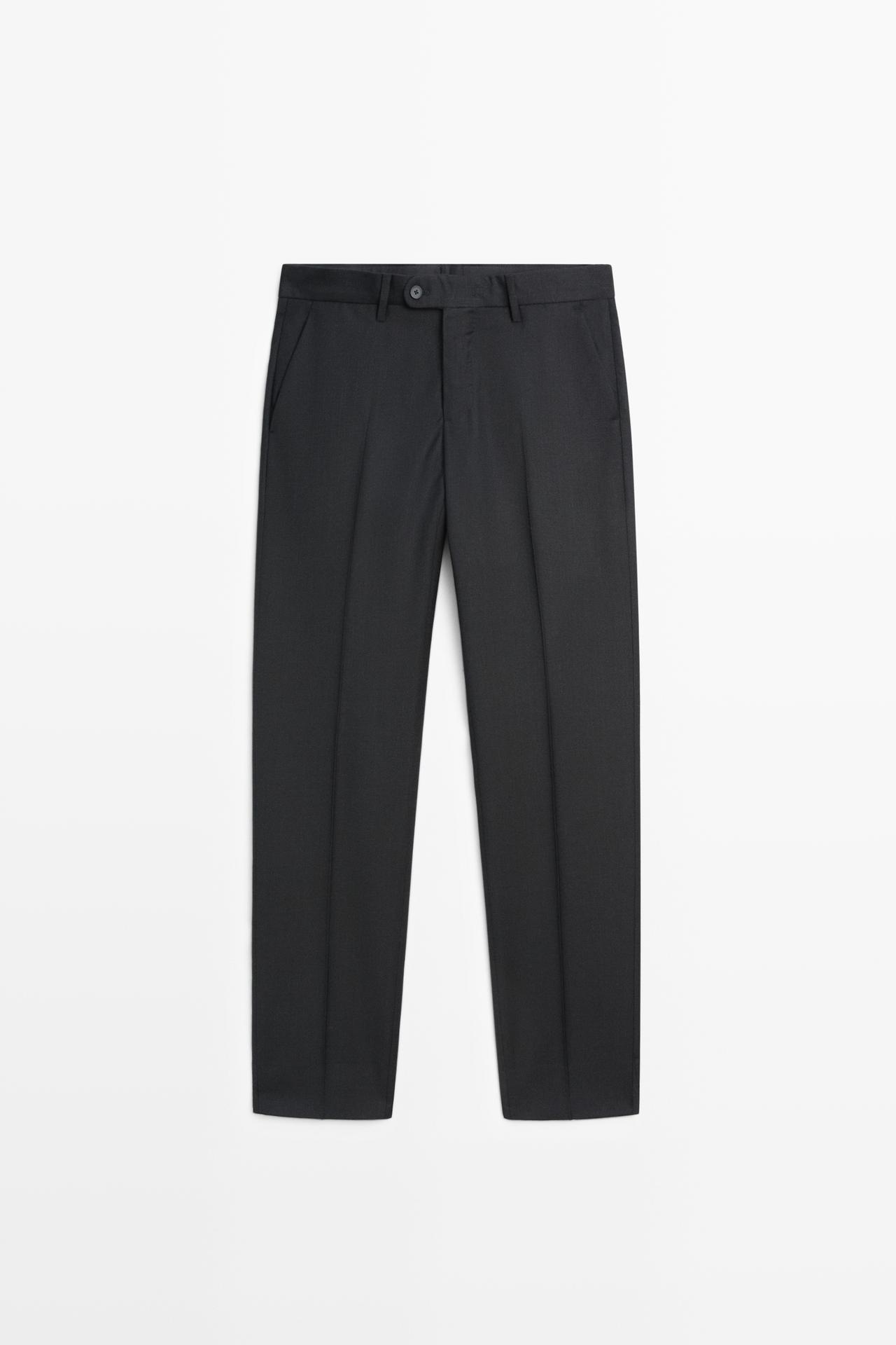 100% wool suit pants — NAVY BLUE