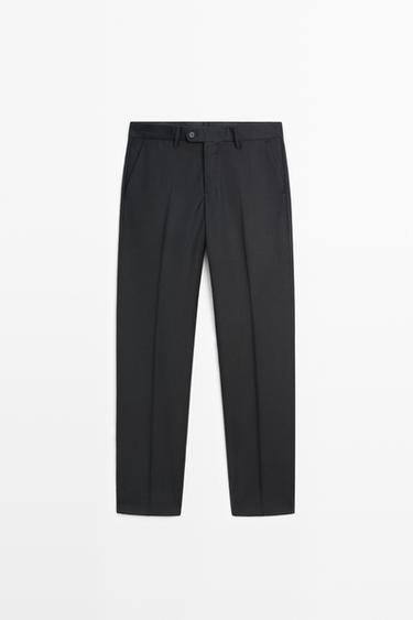 100% wool suit pants — NAVY BLUE 2