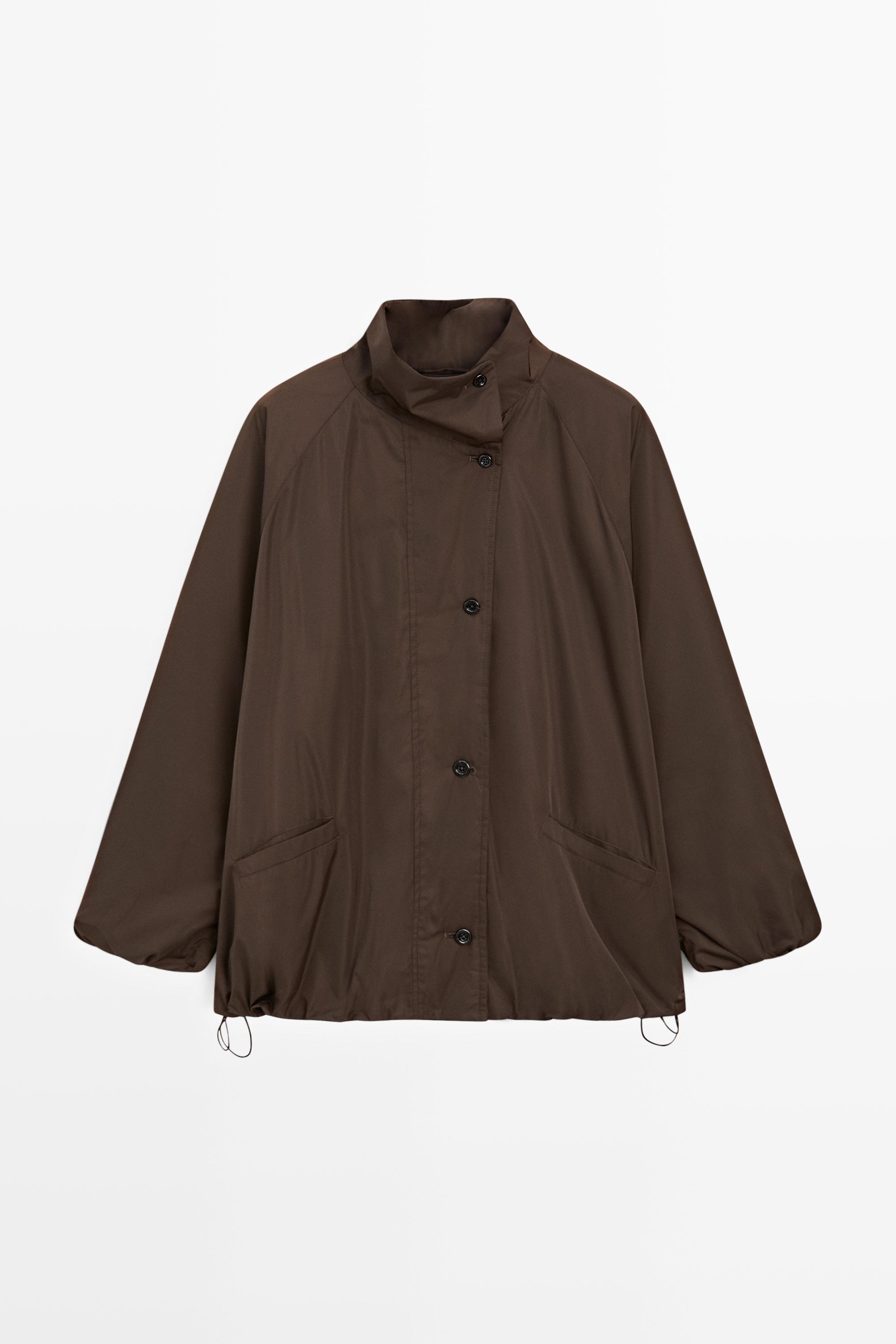 Voluminous puffer jacket — MOLE BROWN