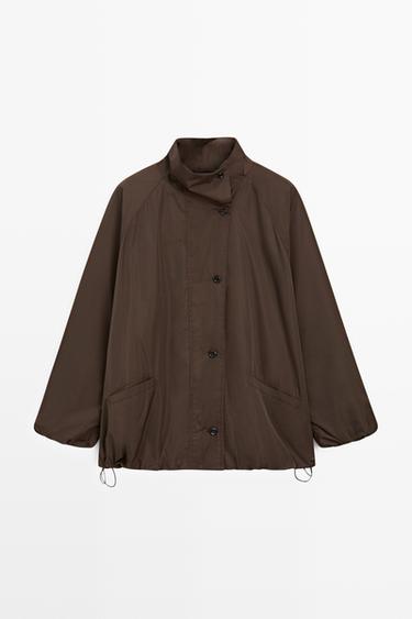 Voluminous puffer jacket — MOLE BROWN 2