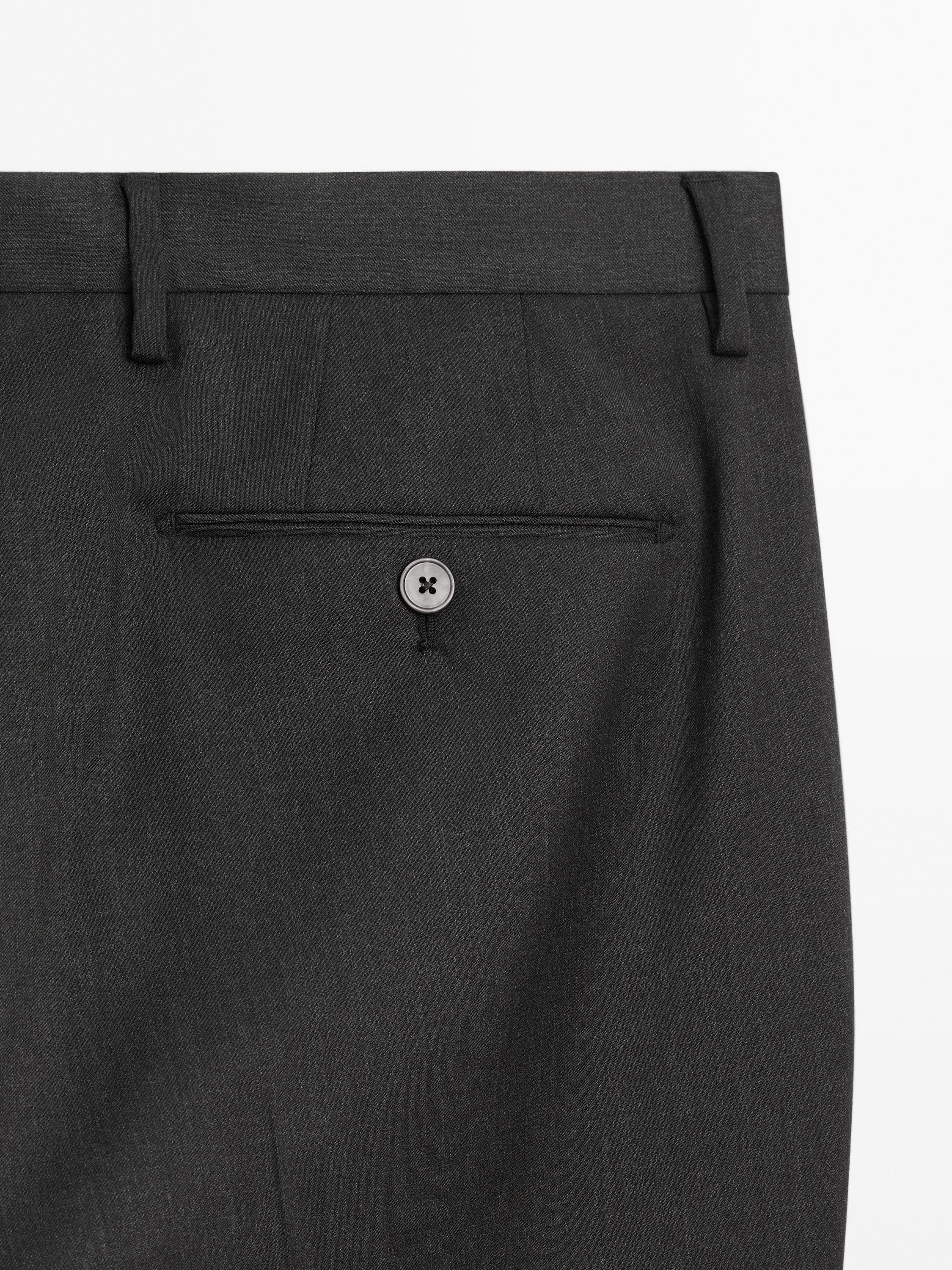 Cold wool suit trousers — CHARCOAL