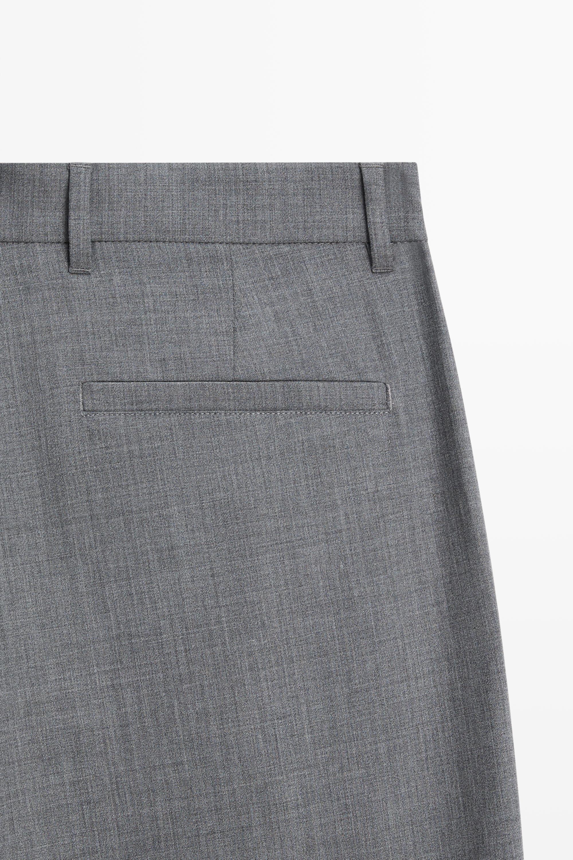 Relaxed fit cool wool darted pants — GREY