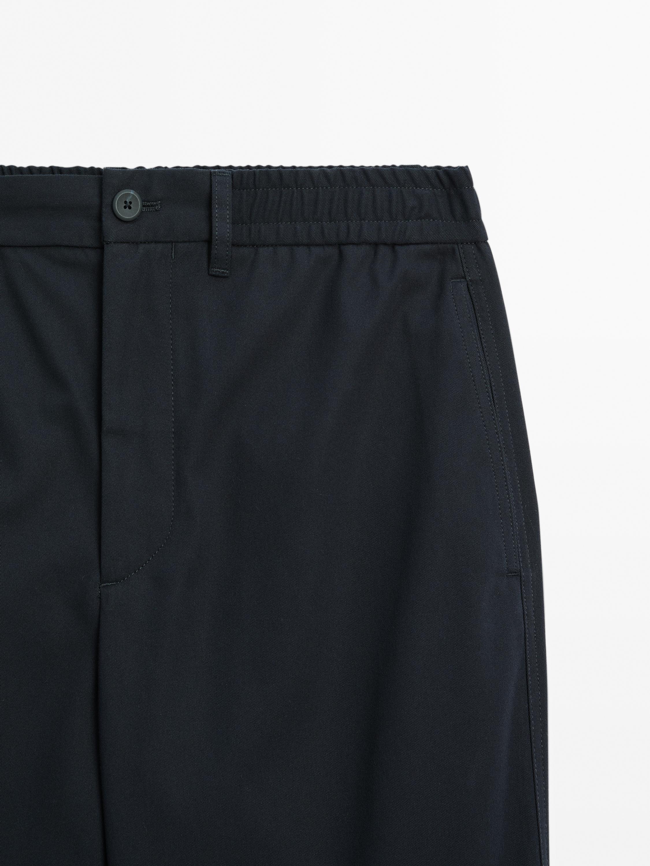 100% cotton jogger fit trousers