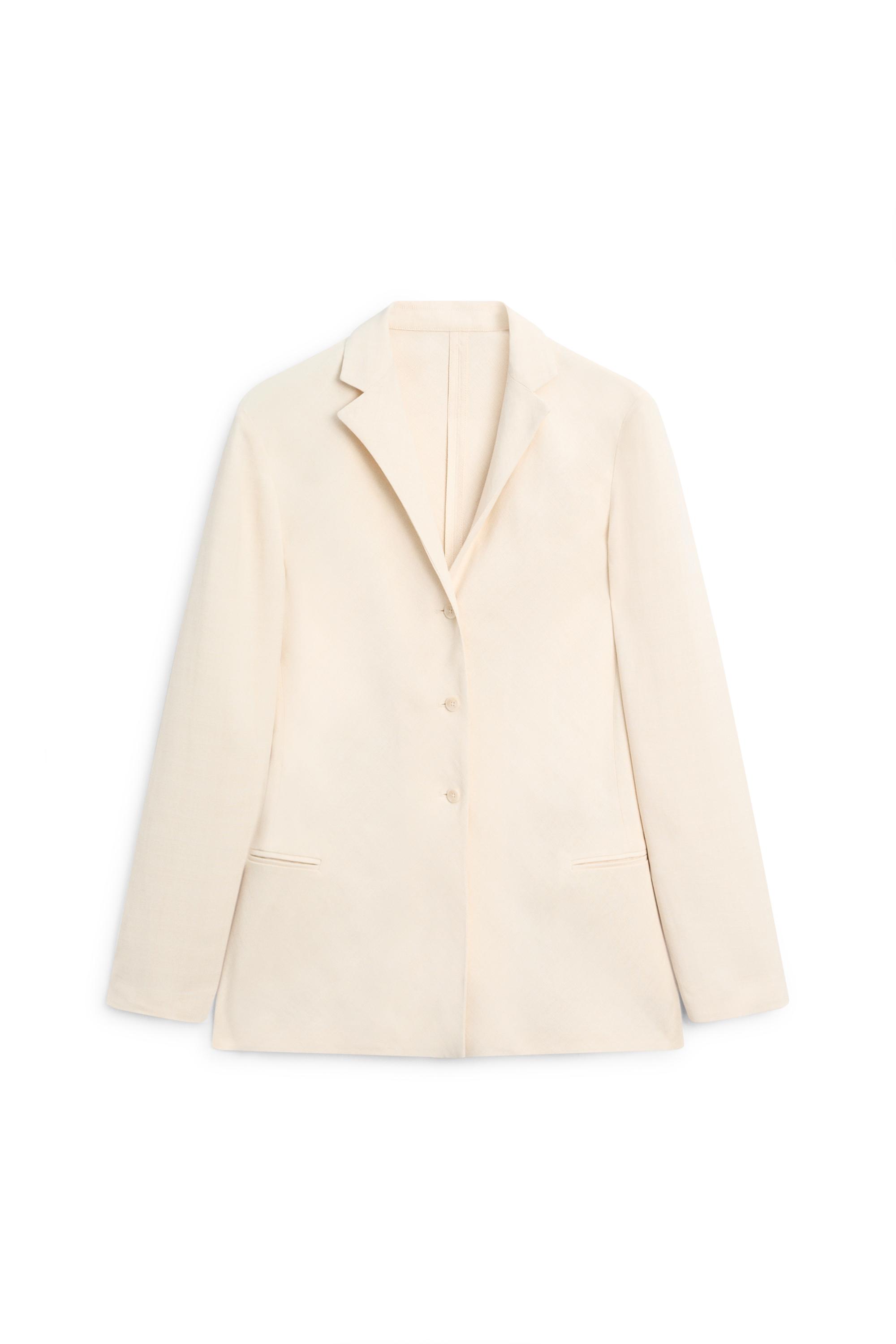 Flowing blazer with lapel detail - LIMITED EDITION — CREAM