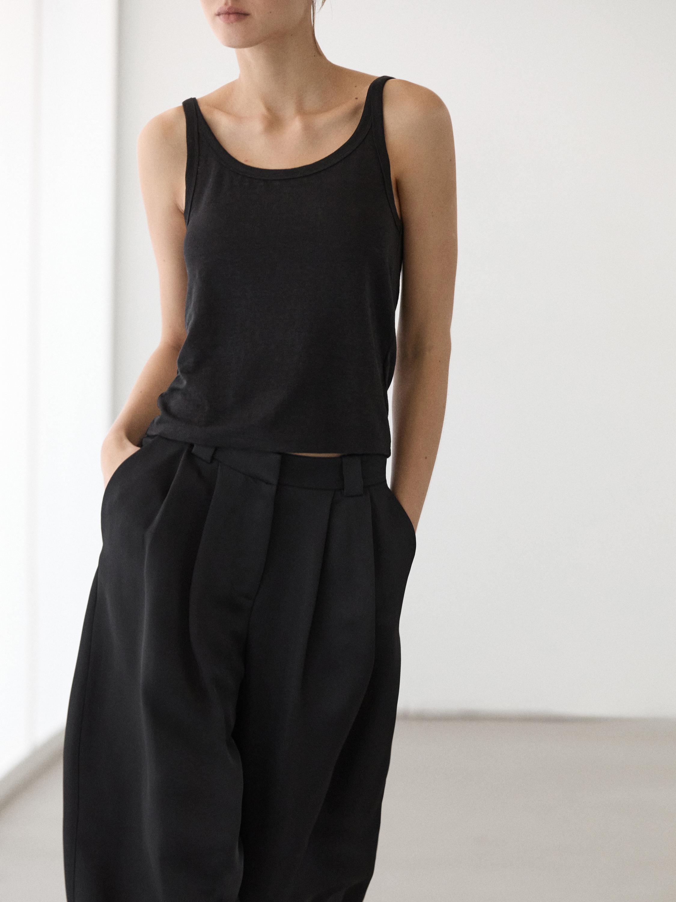 Débardeur en lin mélangé