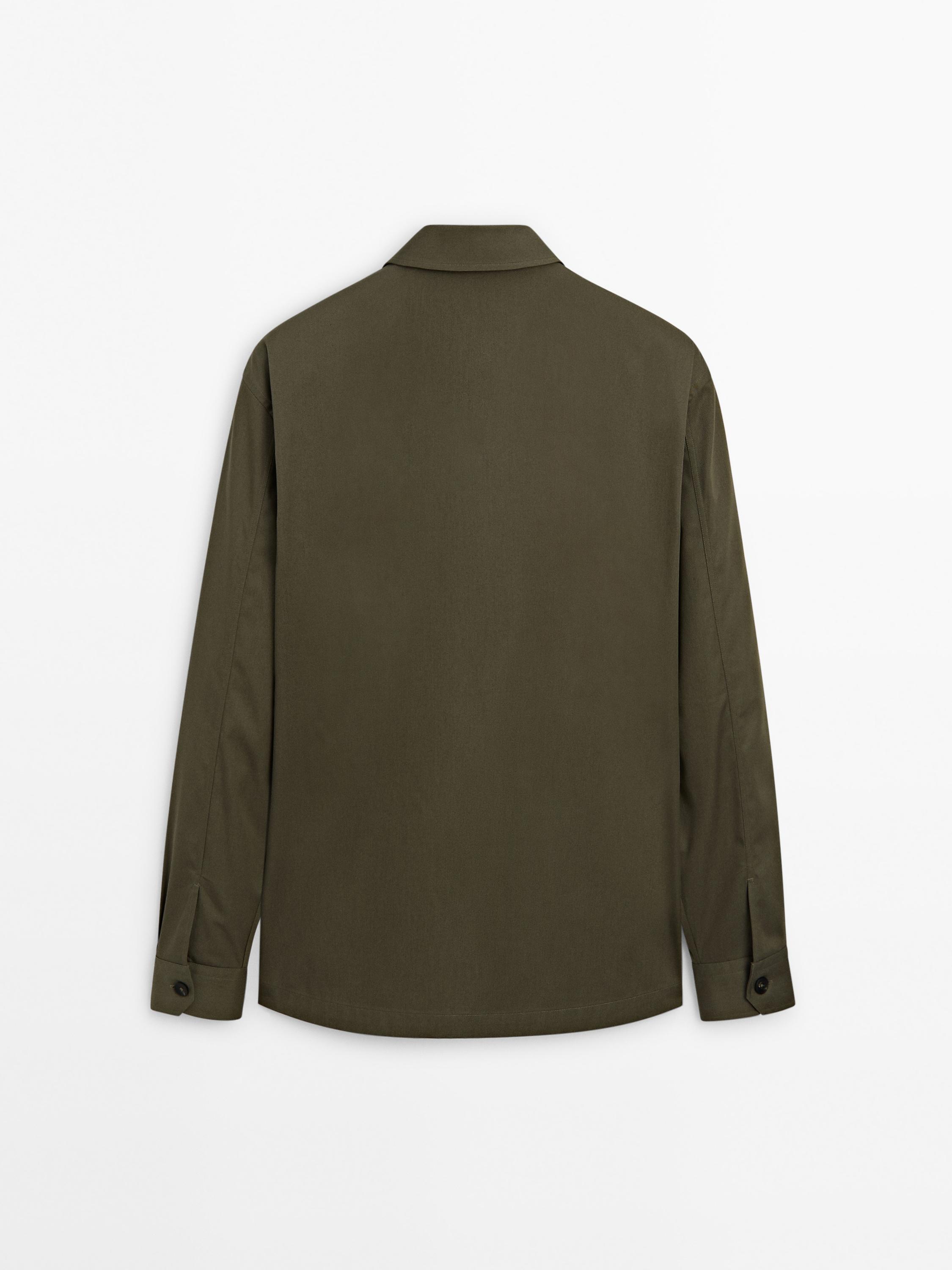 Cotton overshirt with pockets