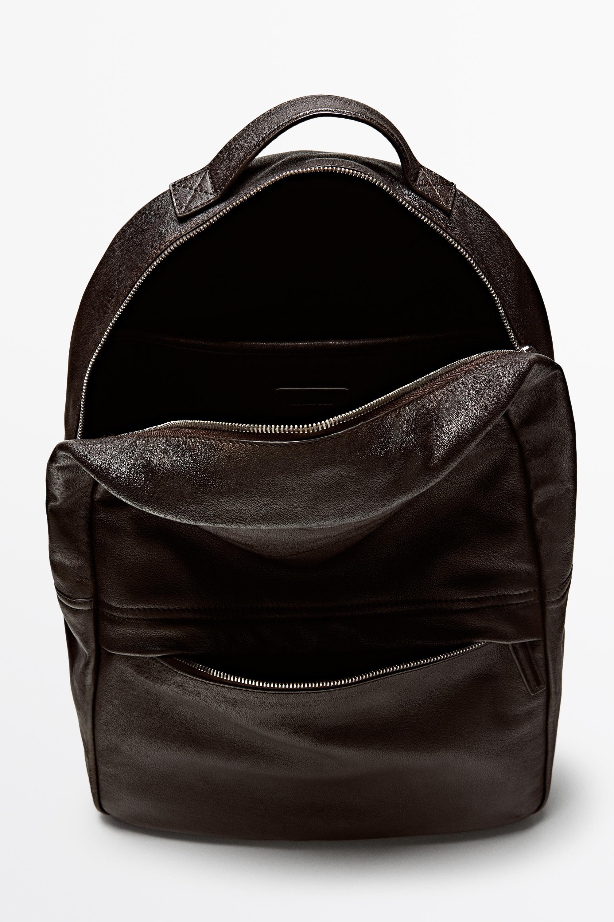 Nappa leather backpack — BROWN