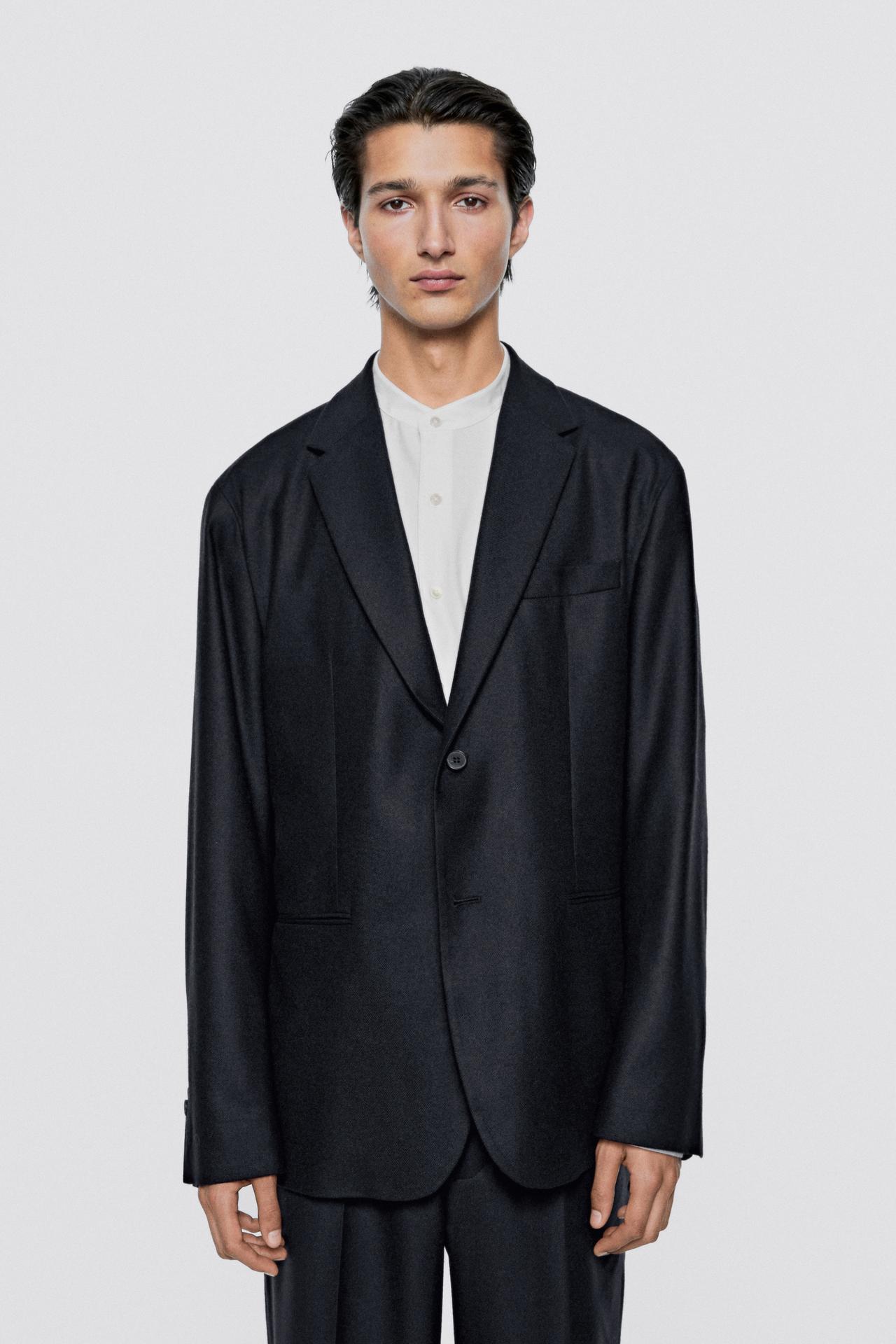 Wool blend suit blazer - LIMITED EDITION — NAVY BLUE
