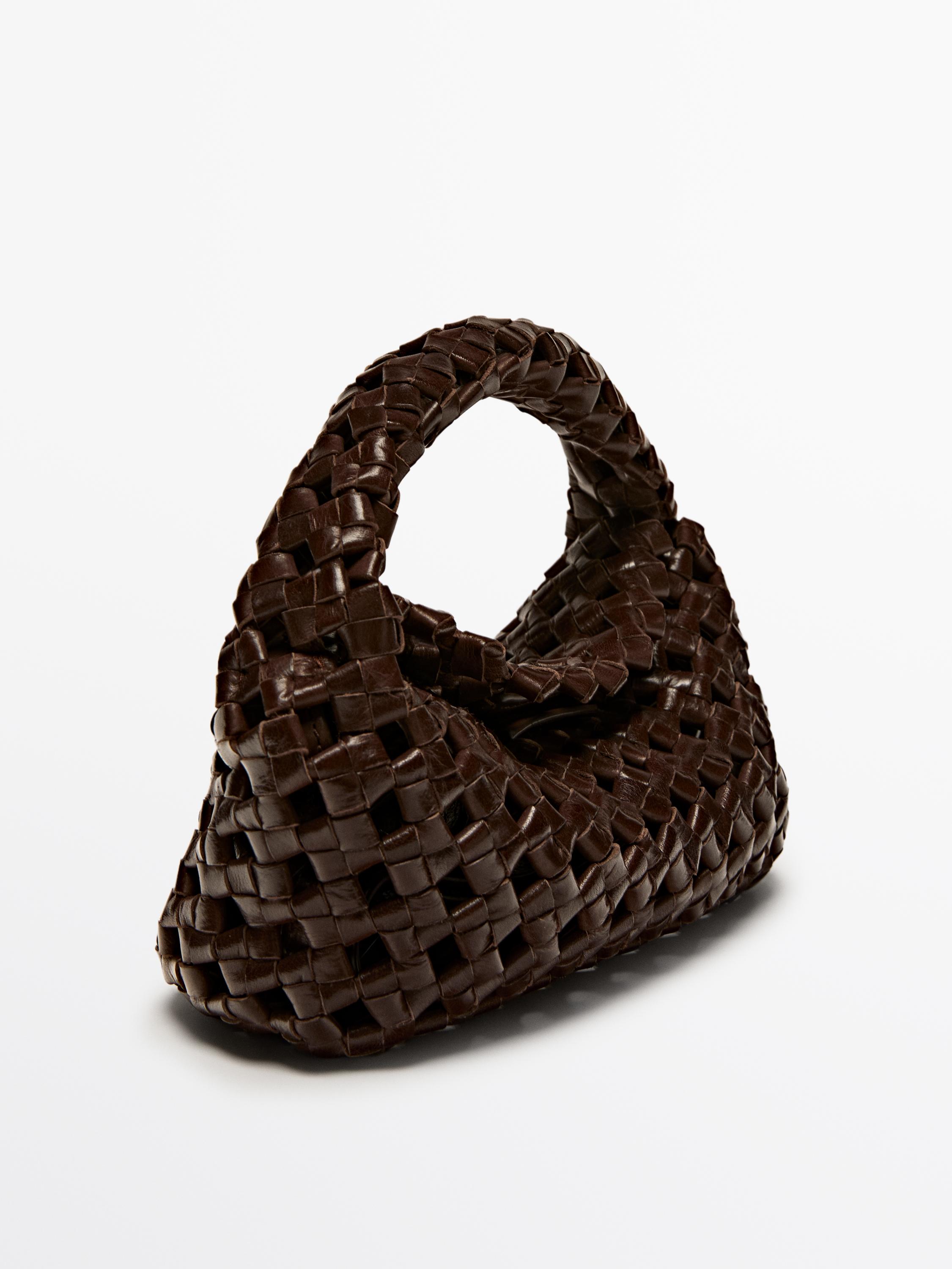 【MassimoDutti】ミニレディスエードバッグ 6910/604 Split suede mini bag · Black, Brown · Leather Outerwear