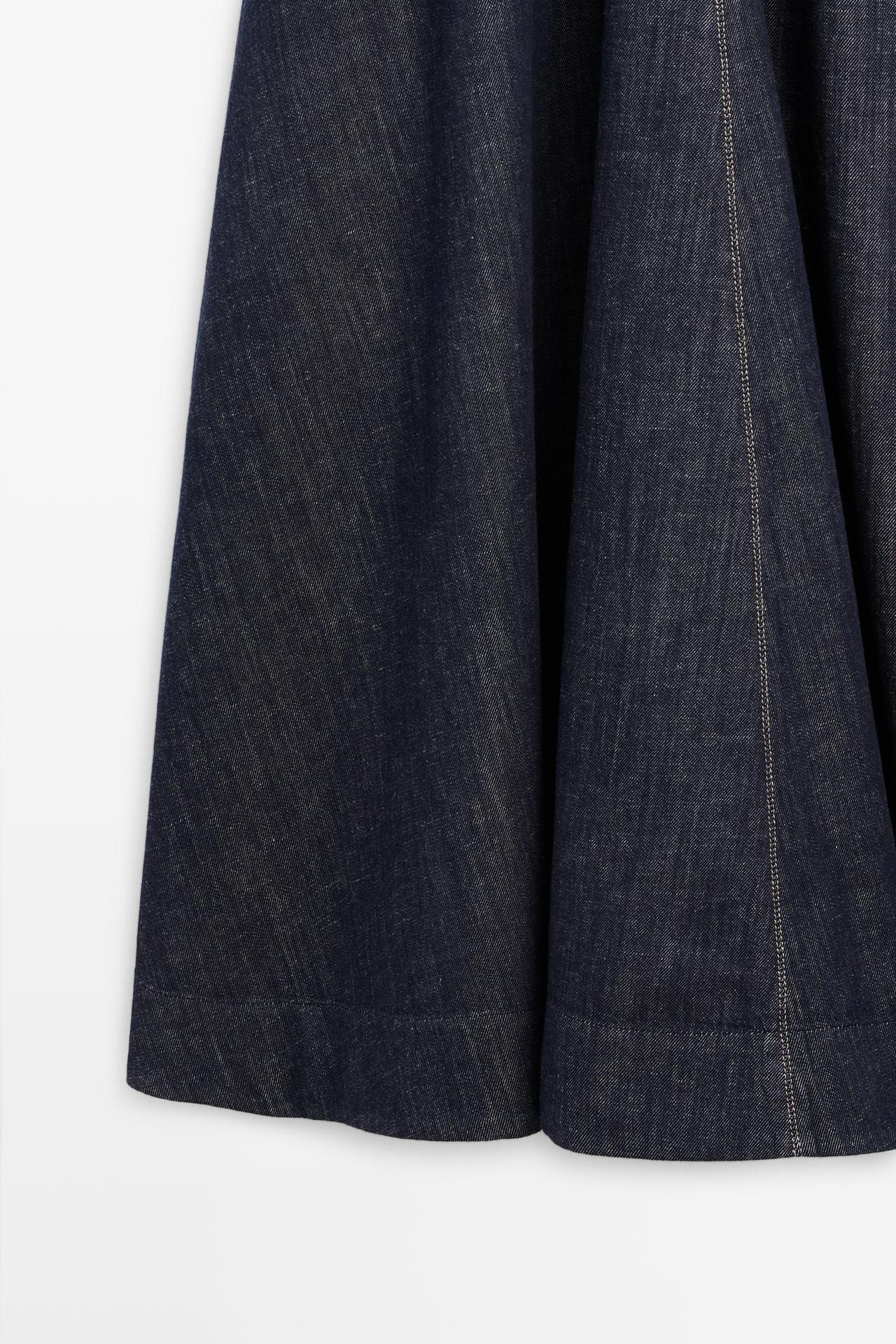 Denim midi dress — DARK BLUE
