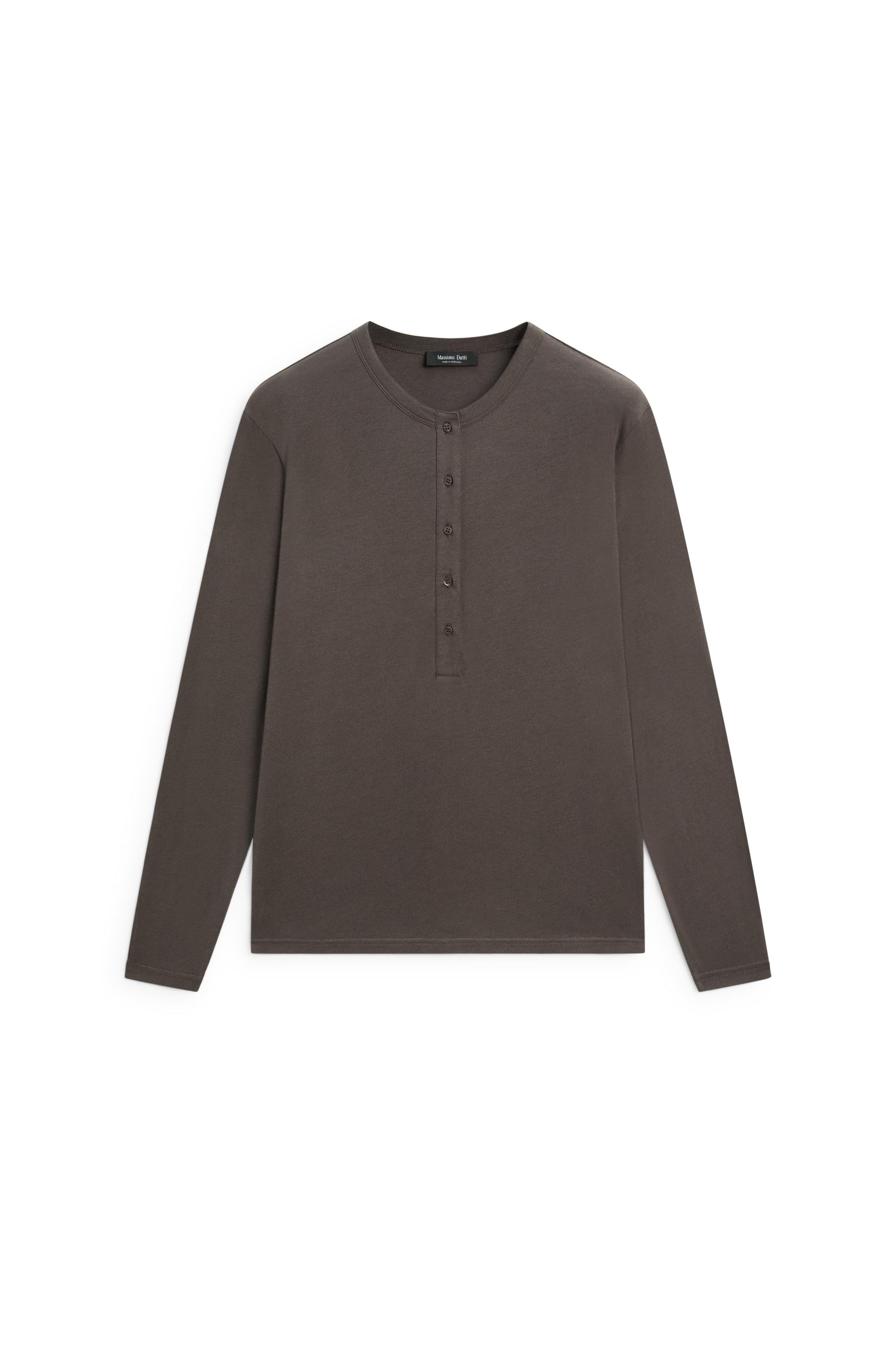100% cotton long sleeve T-shirt — MINK