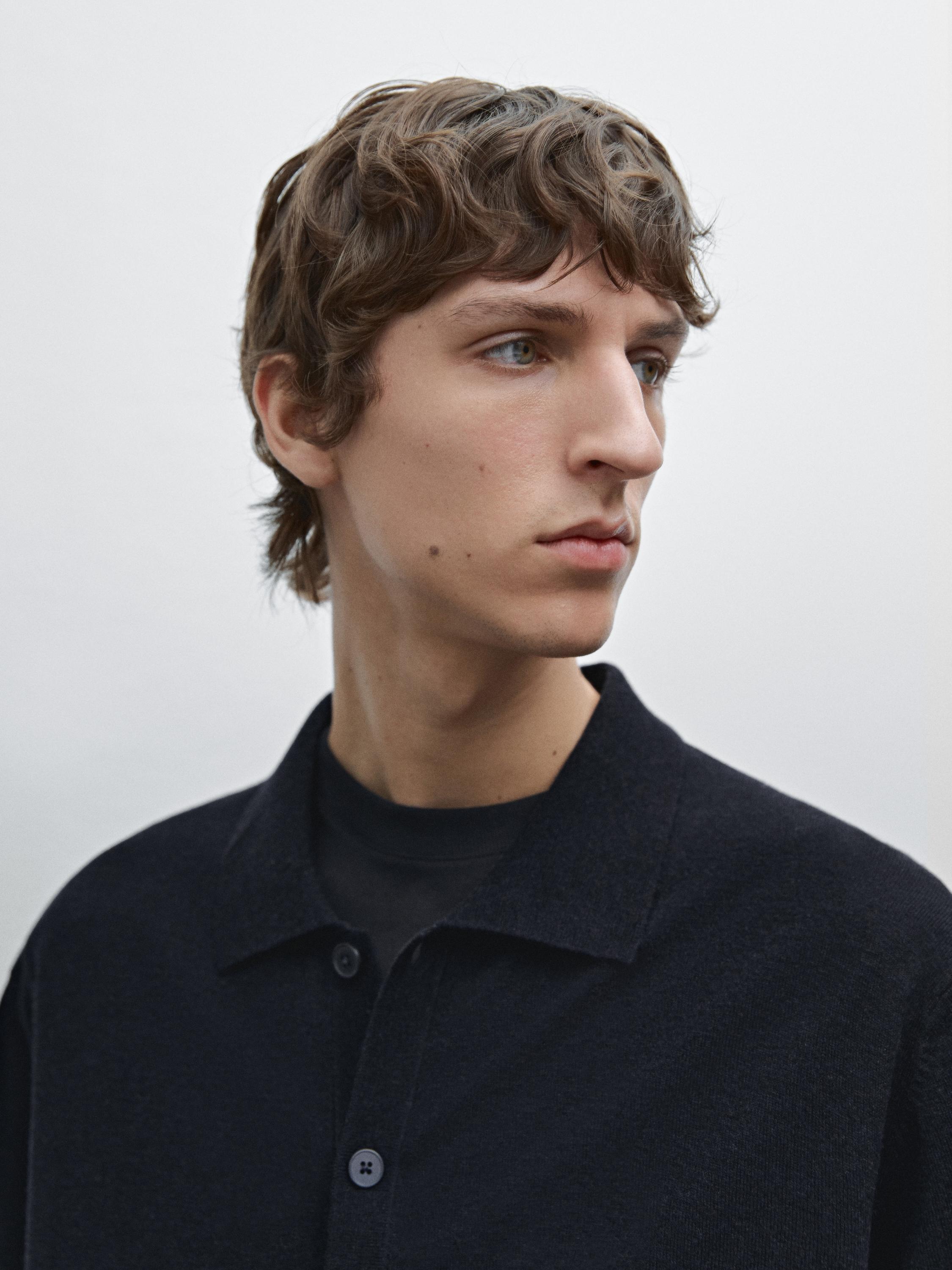 Cárdigan botonadura mezcla lana