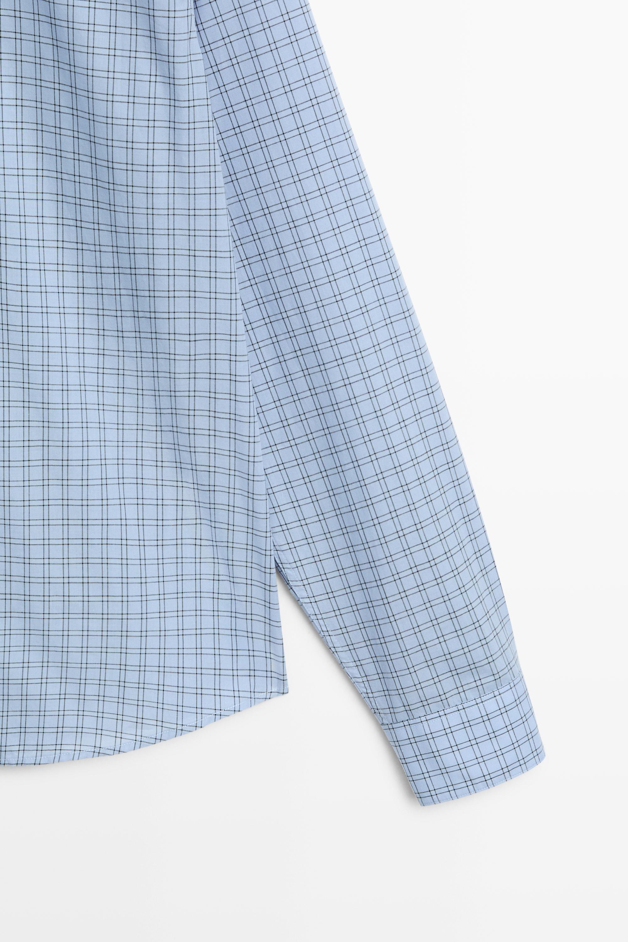 Relaxed fit plaid shirt — BLUE
