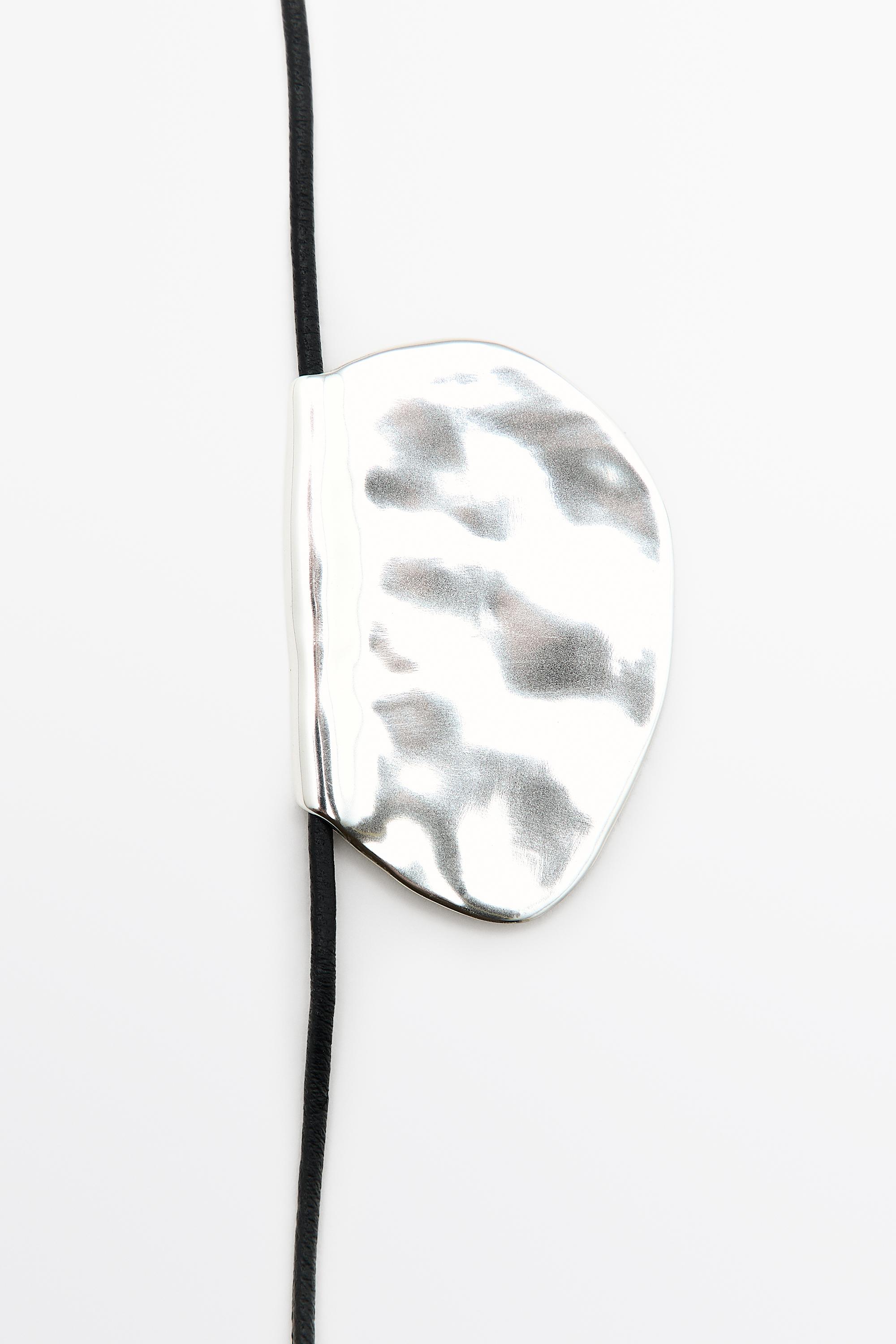 Long dumpling-piece necklace — SILVER
