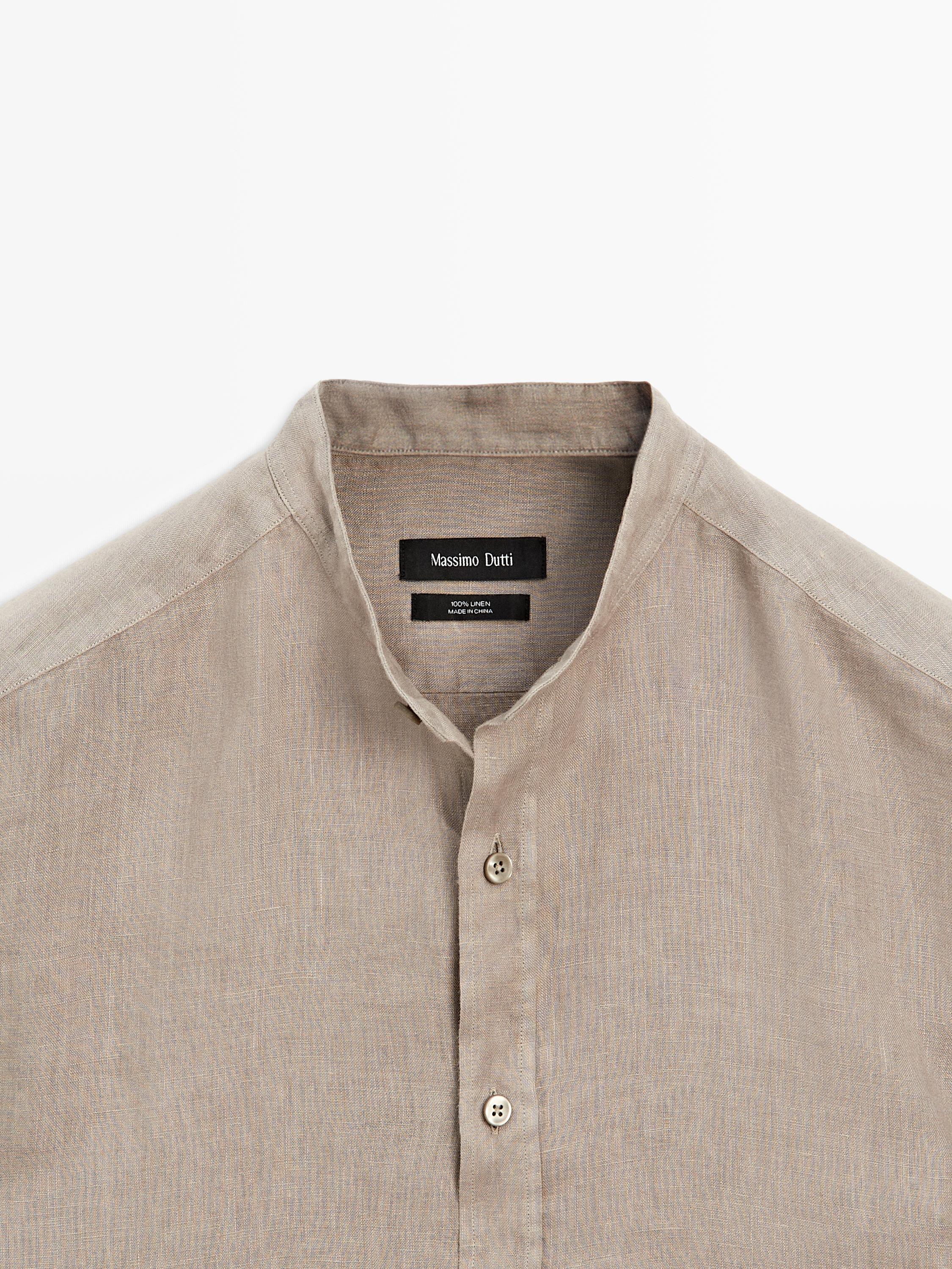 Slim fit stand collar shirt — CAREY