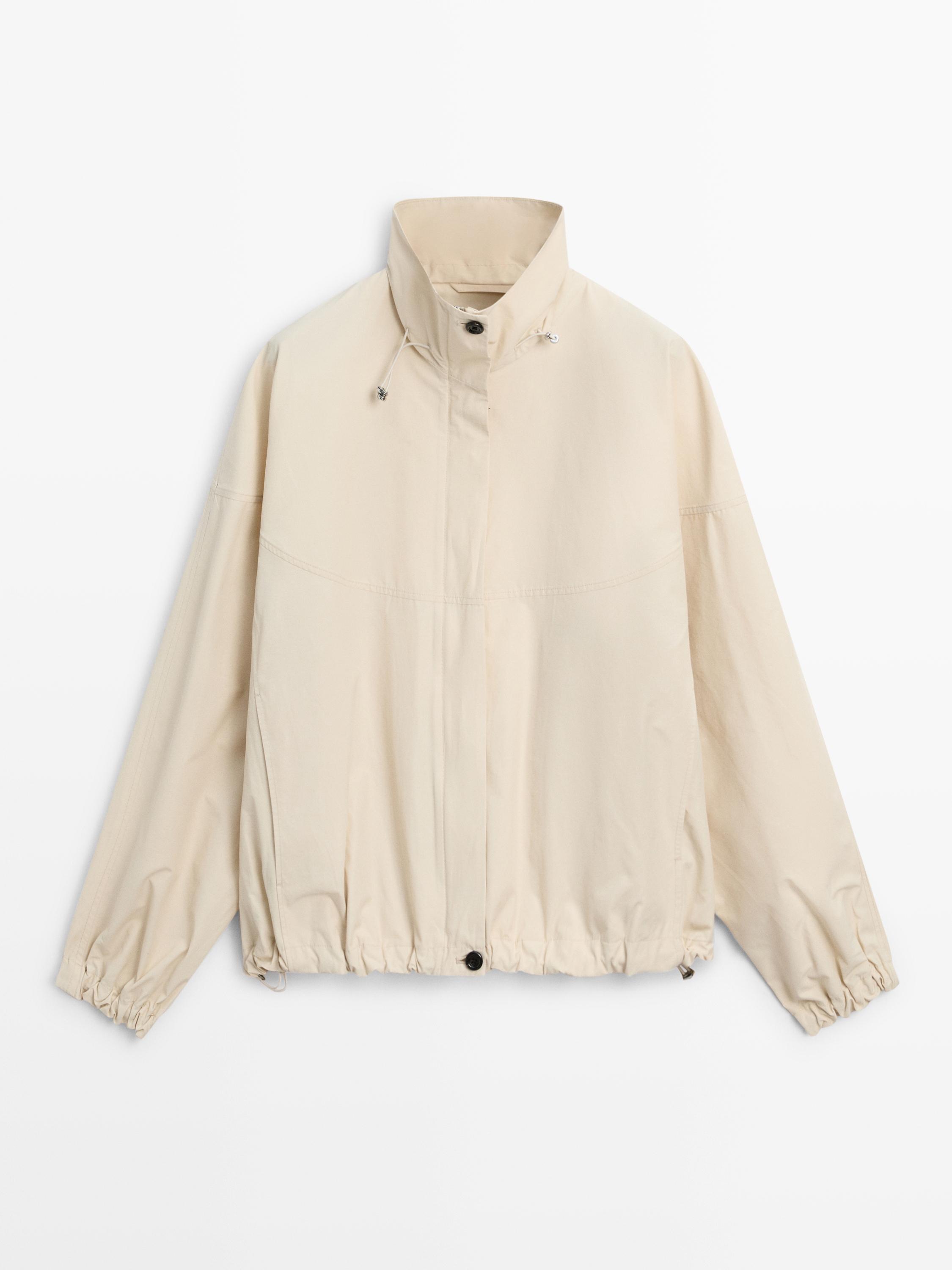 Jaket gembung bomber leher tinggi