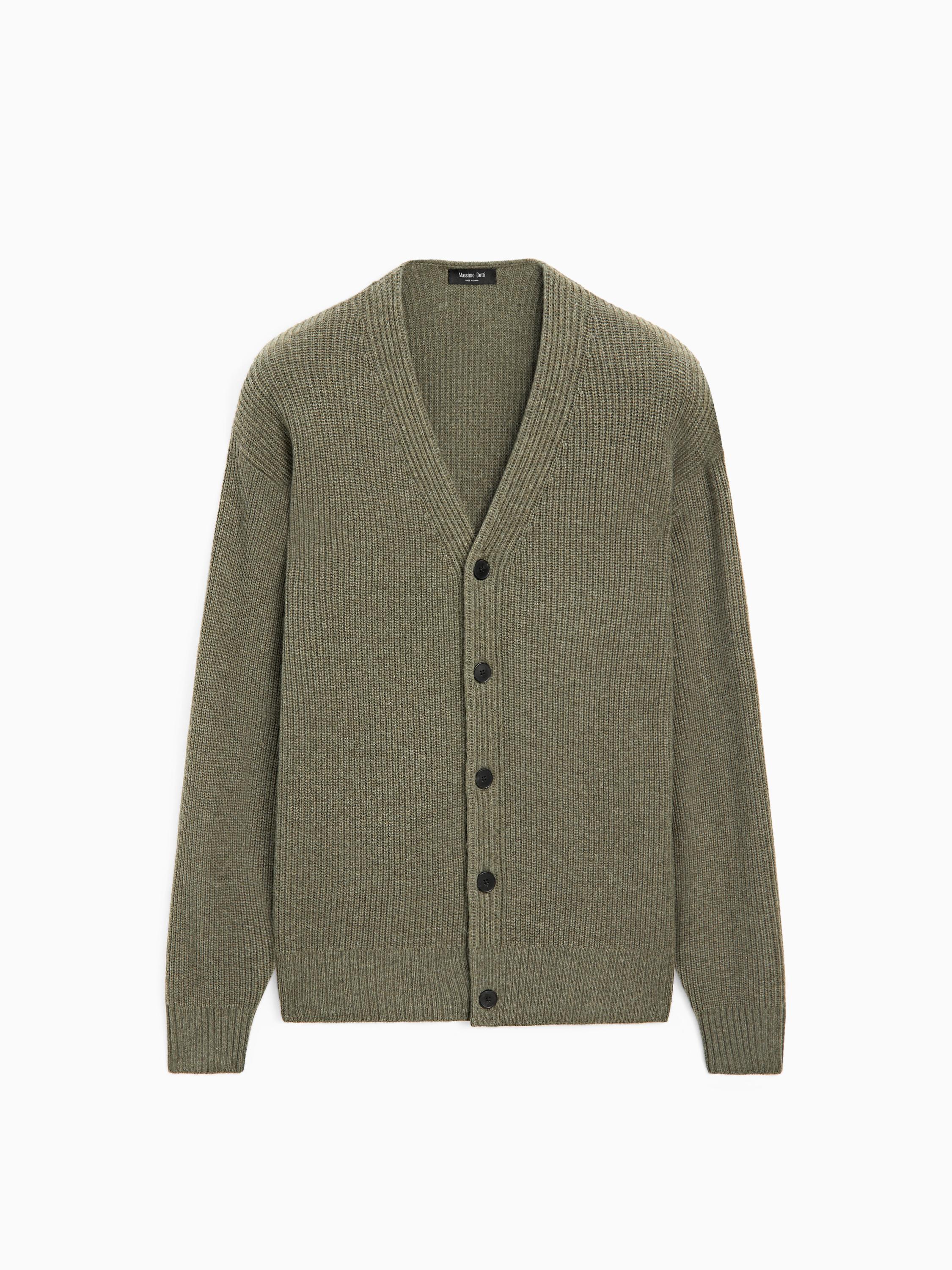 Tricot vest met V-hals van wolmix