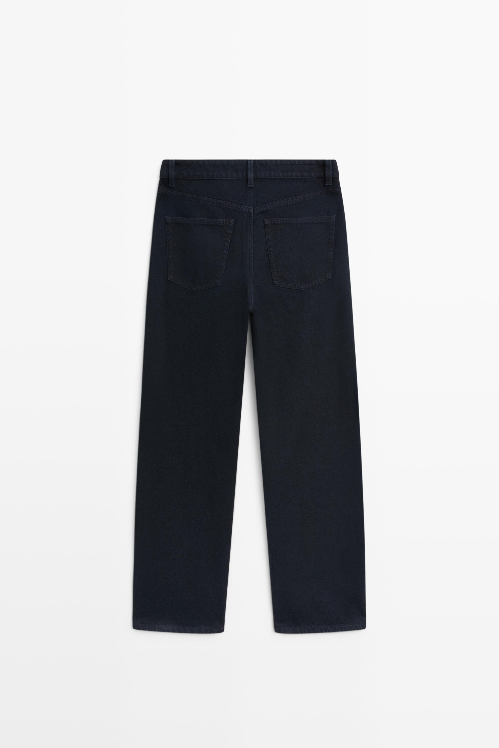 Massimo Dutti Yüksek bel barrel fit jean görsel 5