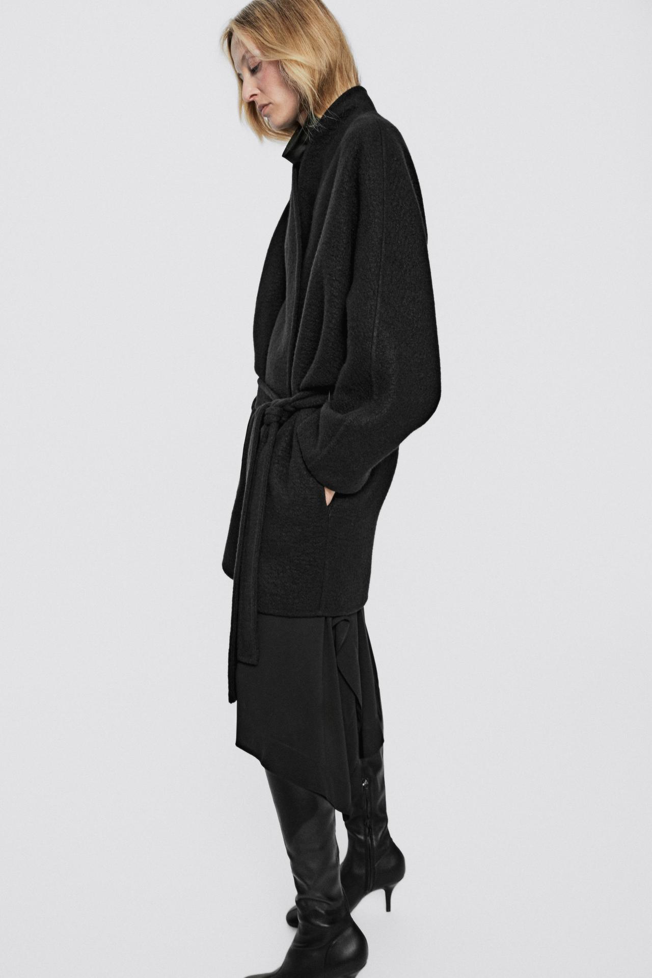 Wool and cashmere blend cape coat - LIMITED EDITION — BLACK