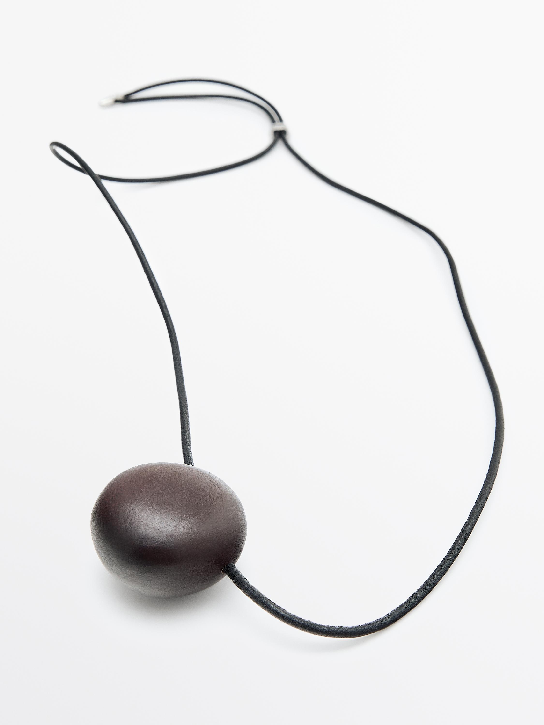 Wooden ball pendant