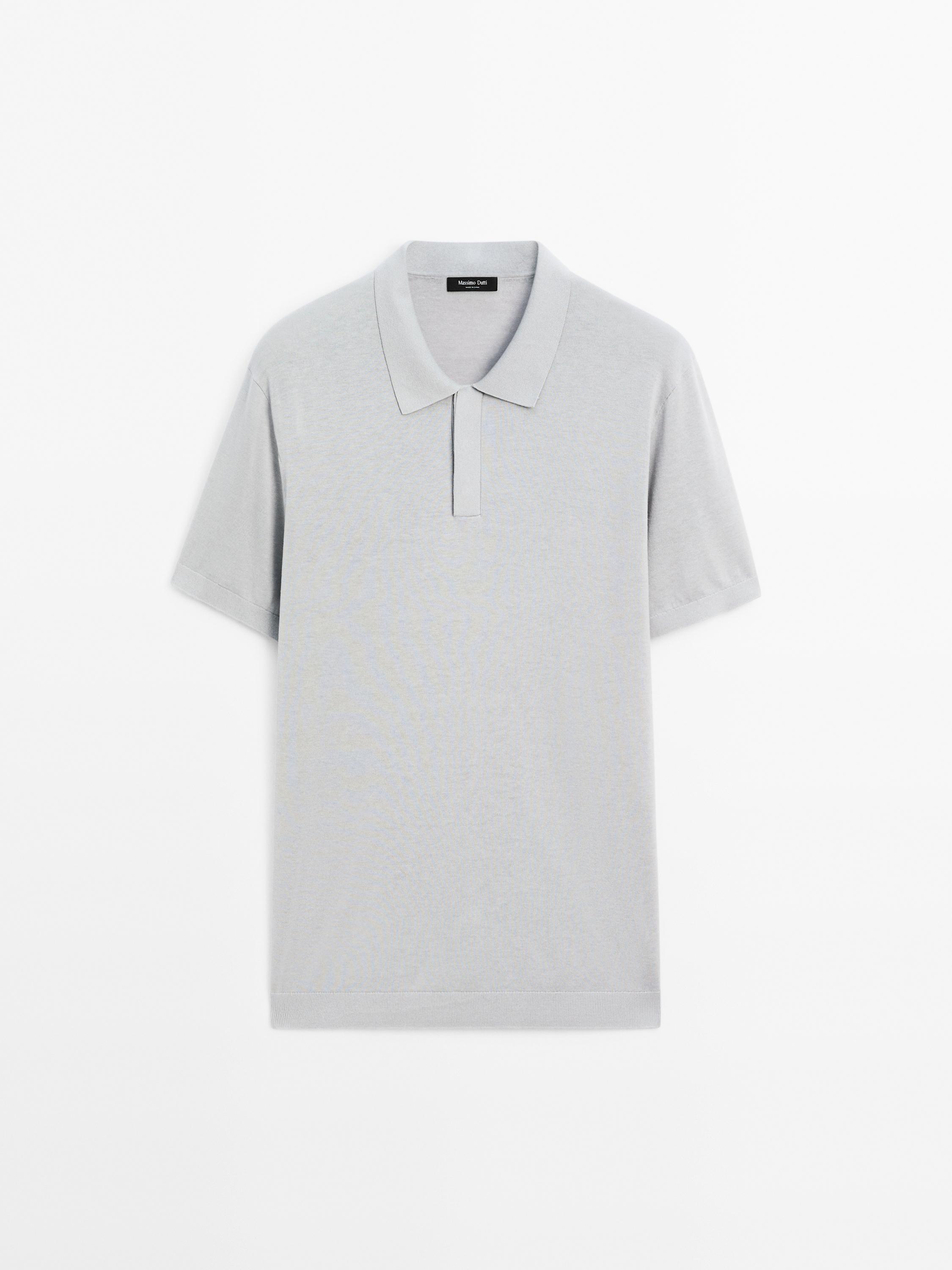 Cotton blend polo shirt