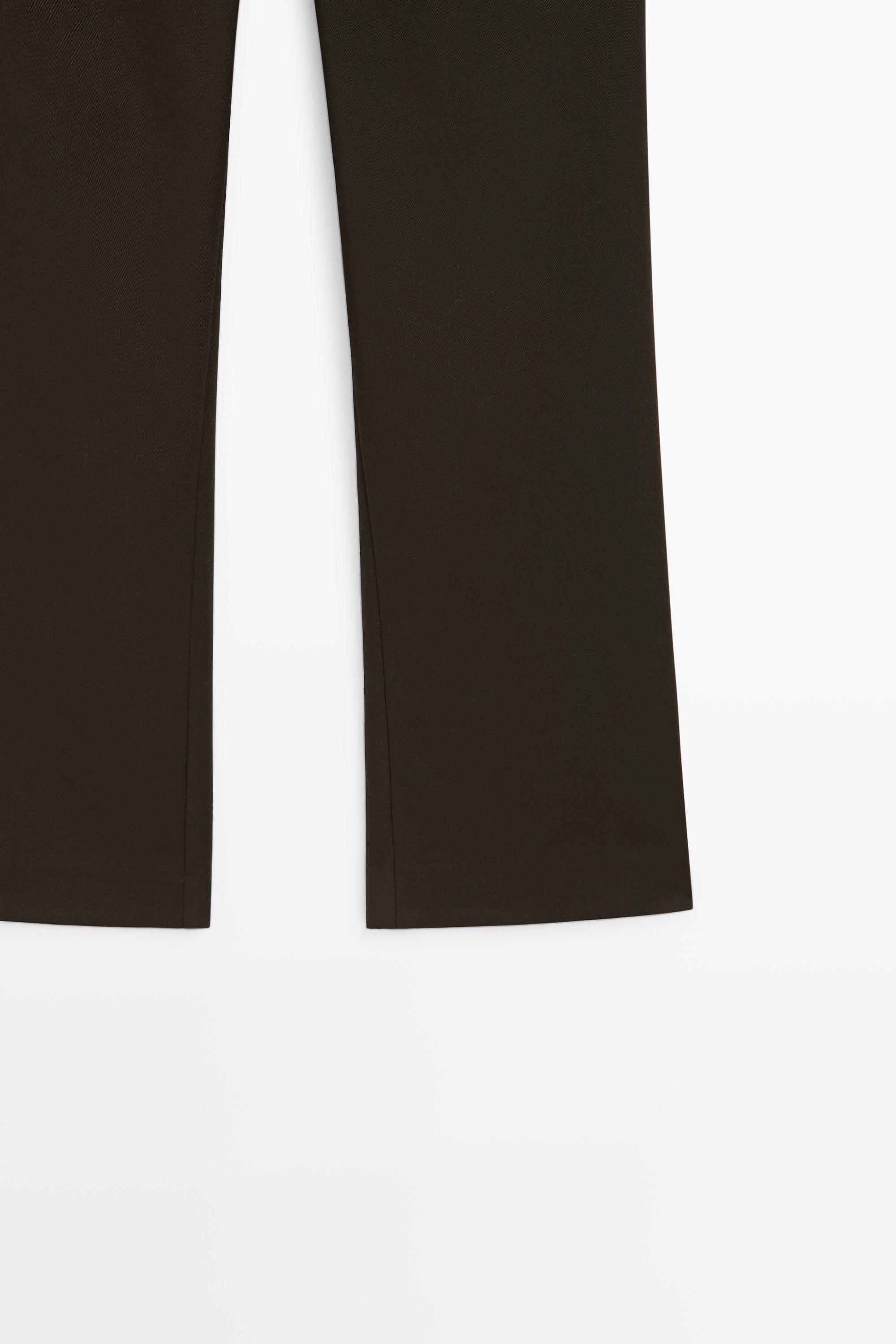 Stretch kick flare pants — Chocolate