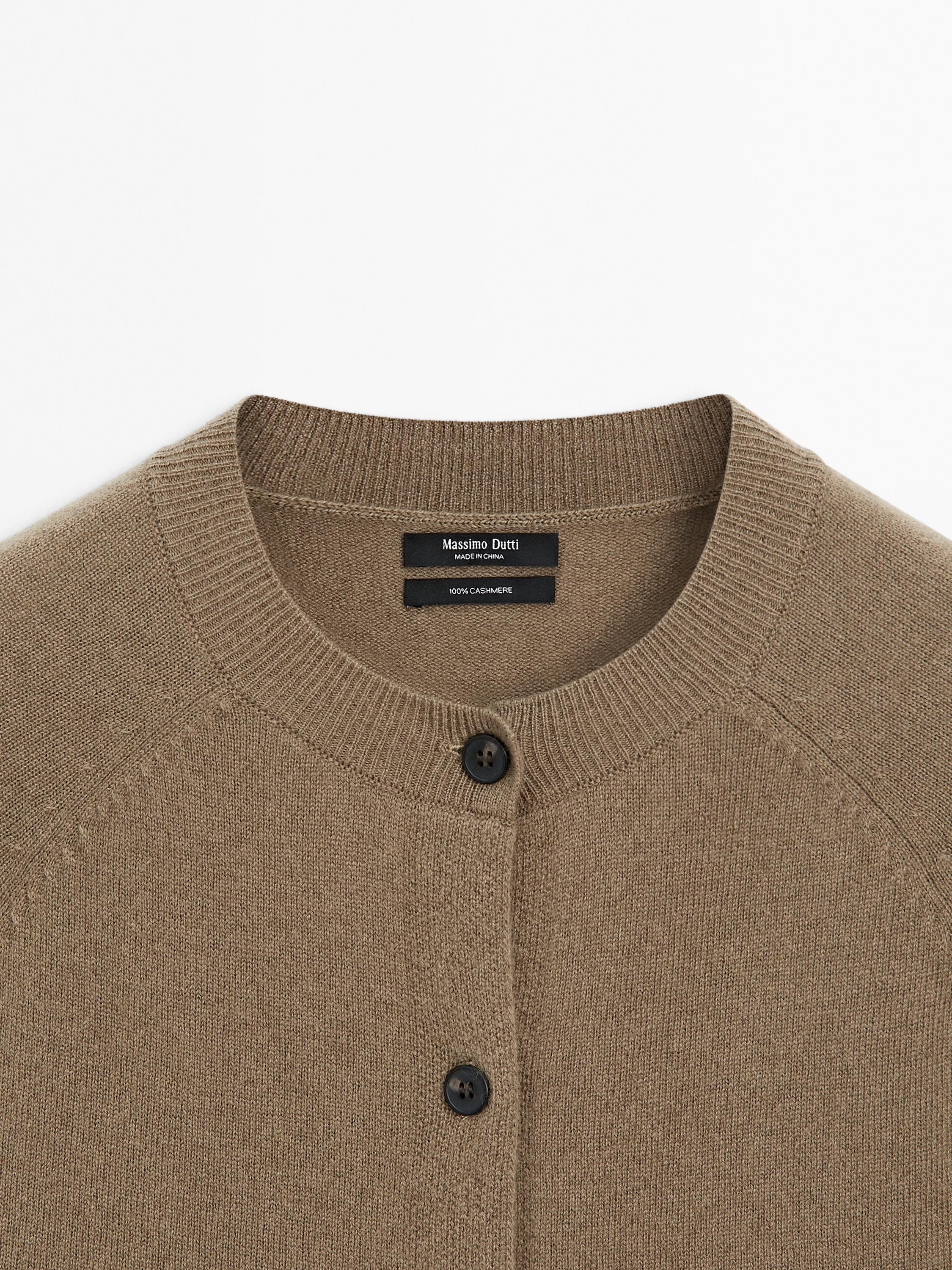 100% cashmere long sleeve cardigan