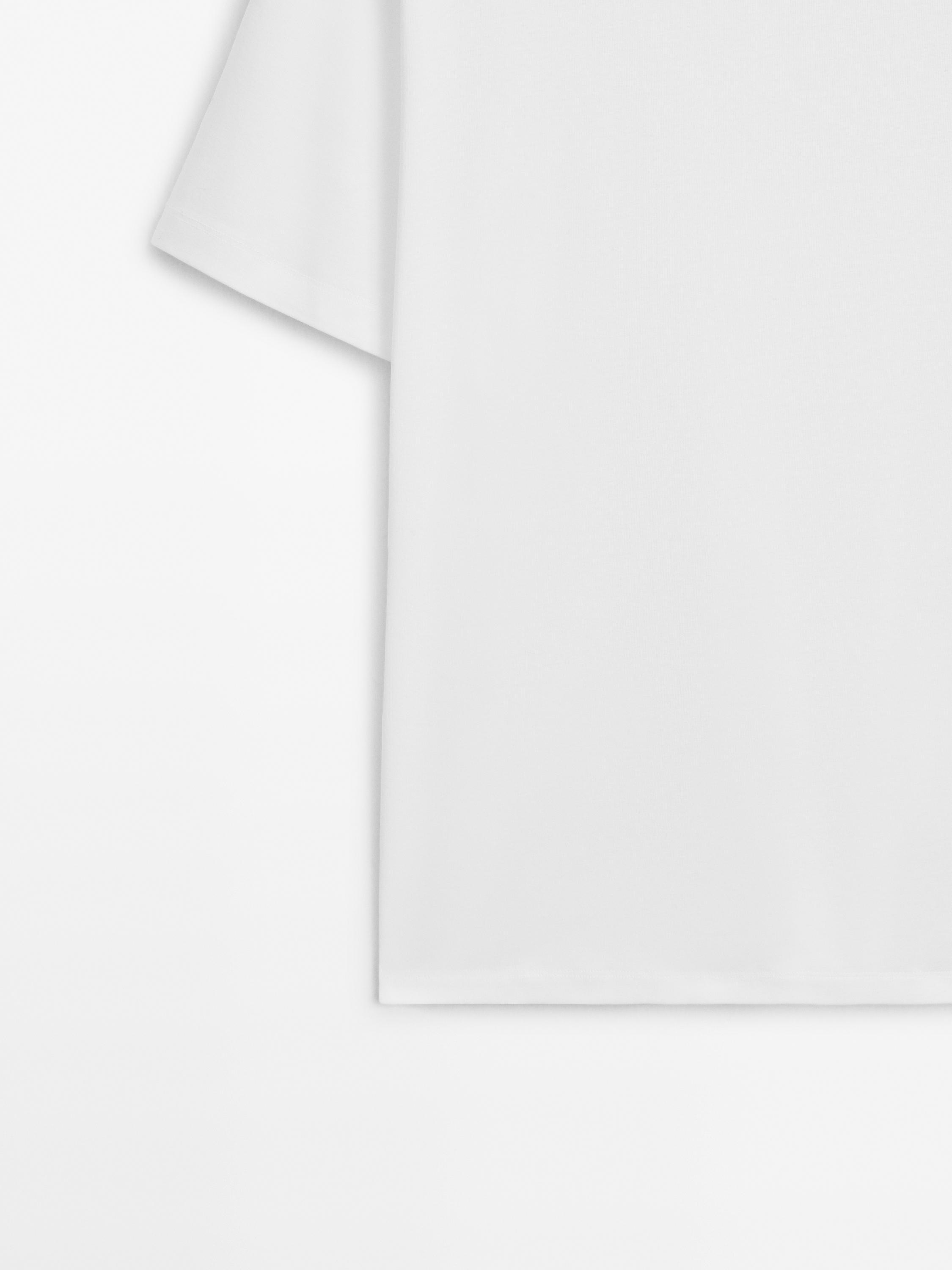 100% mercerised cotton T-shirt — WHITE