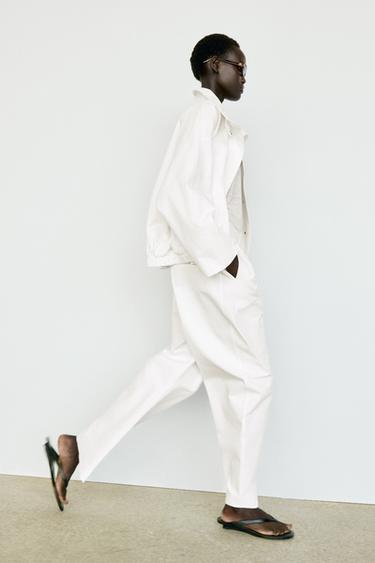 Flowing barrel fit pants — WHITE 8