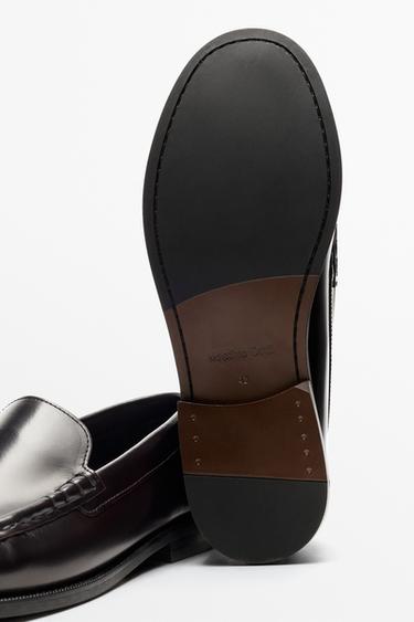 Smooth leather loafer — BURGUNDY 6