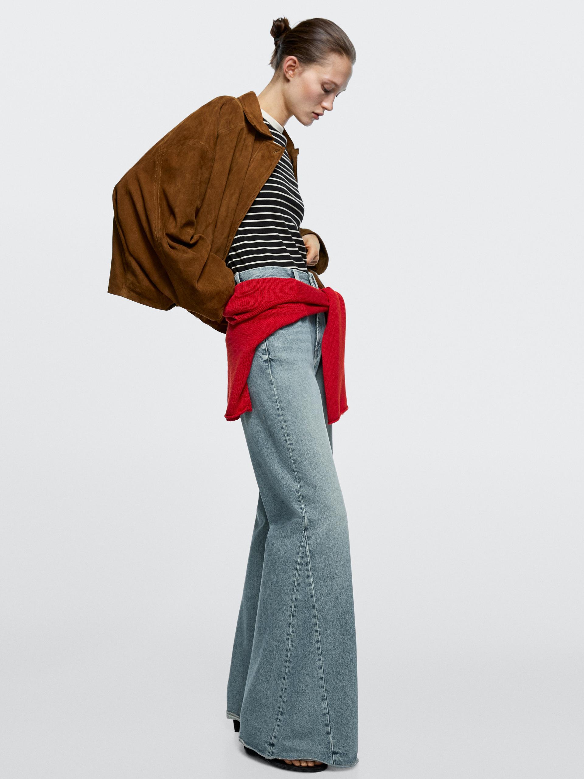 Jeans Flare Fit A Vita Alta - Azzurro Chiaro - 44 (It 48) - Massimo Dutti - Femminile