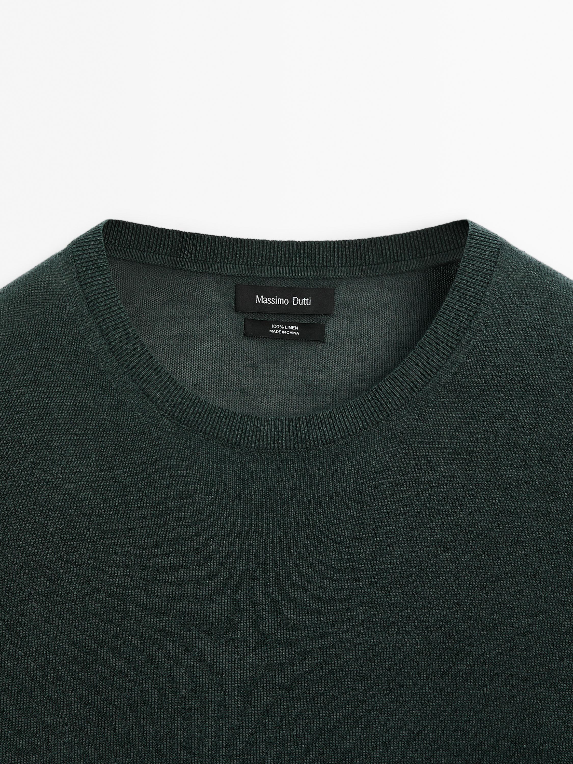 Lightweight 100% linen knit sweater