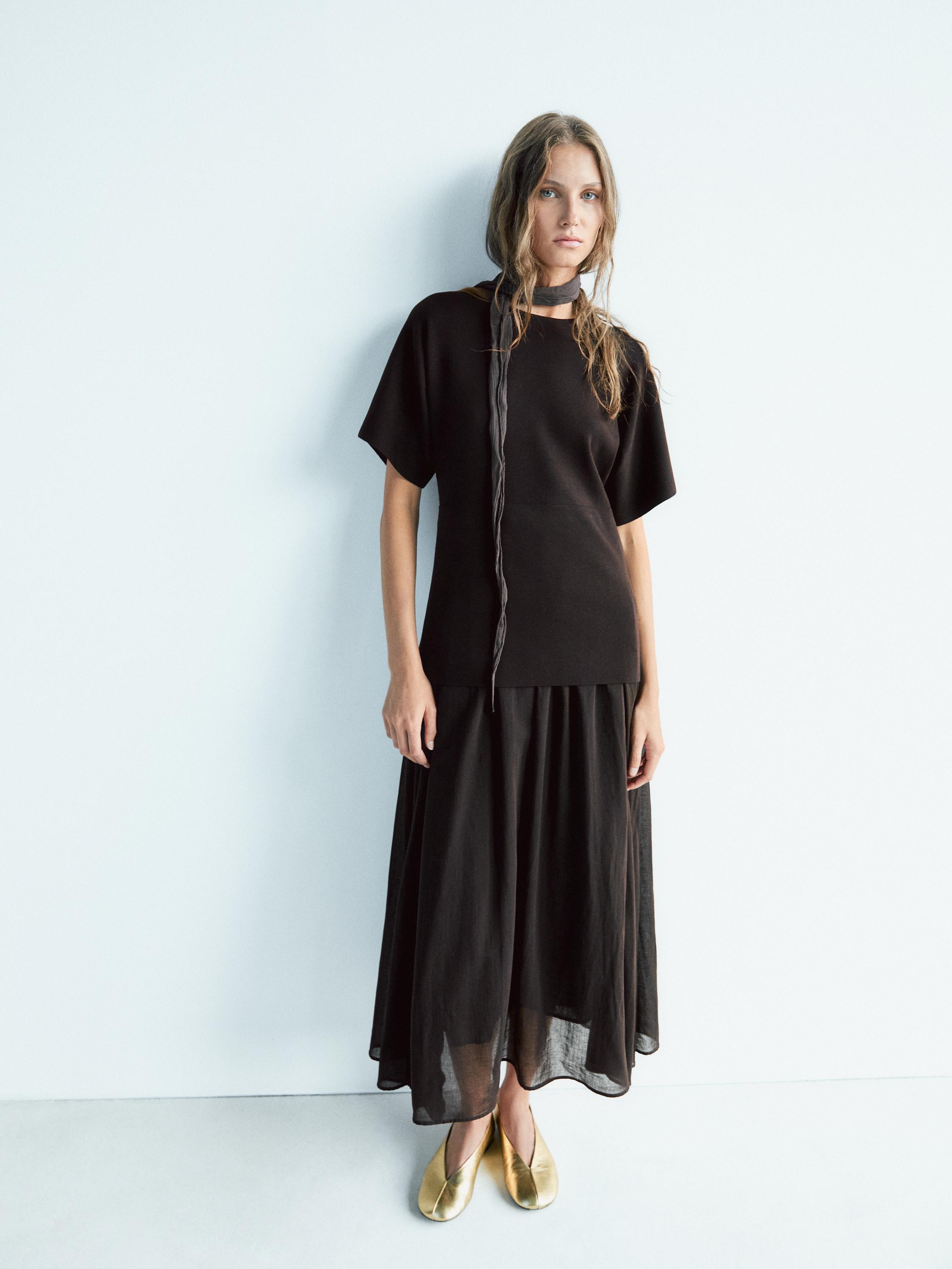 Metallic leather ballerinas