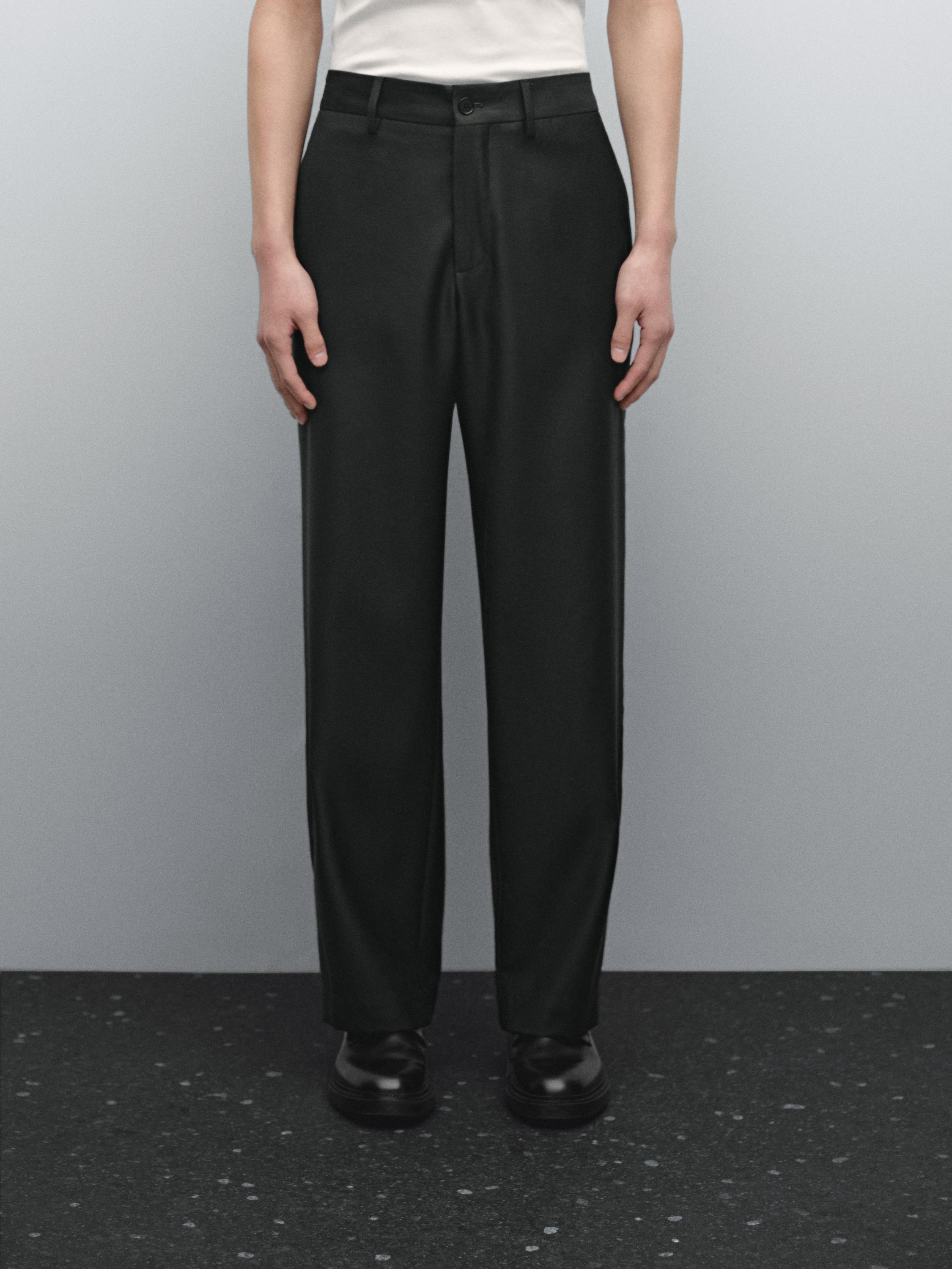 Spodnie jogger ze 100% wełny