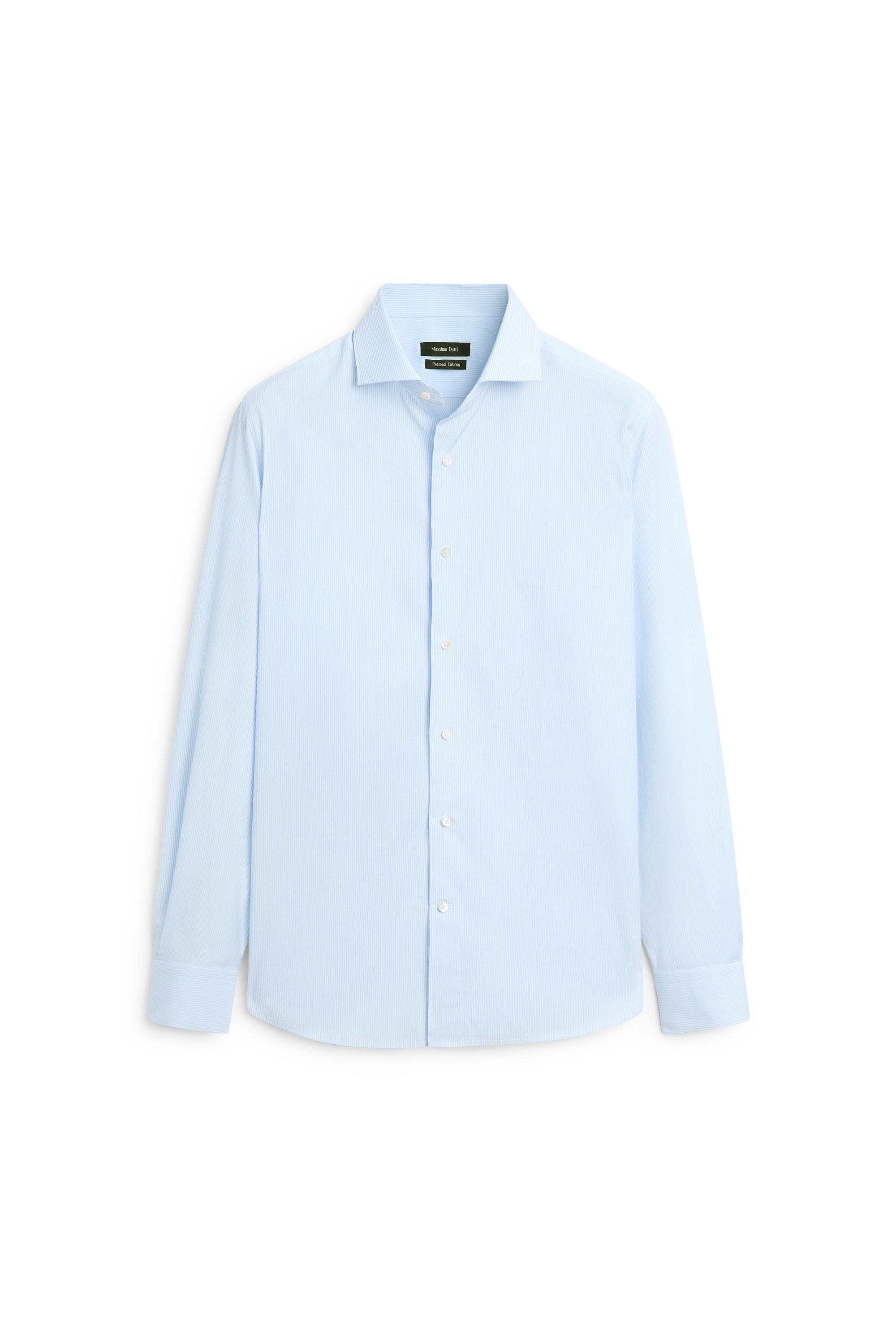 Tailored fit striped slim fit shirt — SKY BLUE