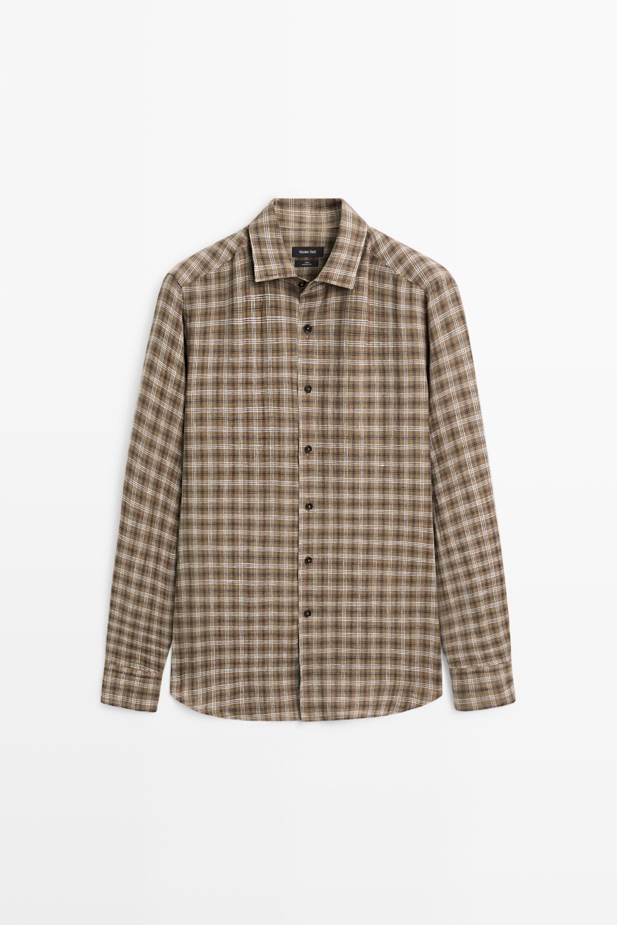 Camisa quadres regular fit 100% lli