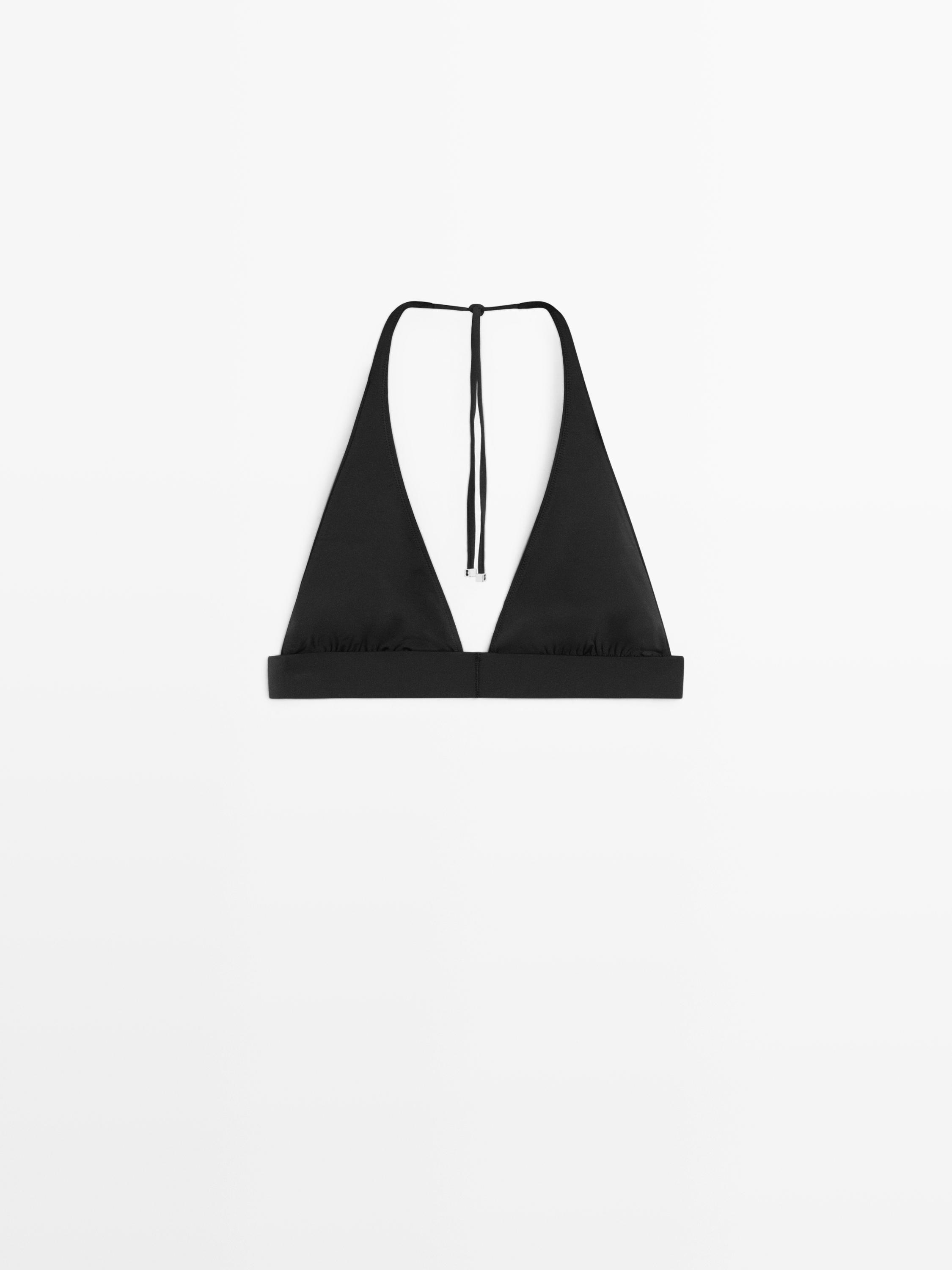 Triangle bikini top — BLACK