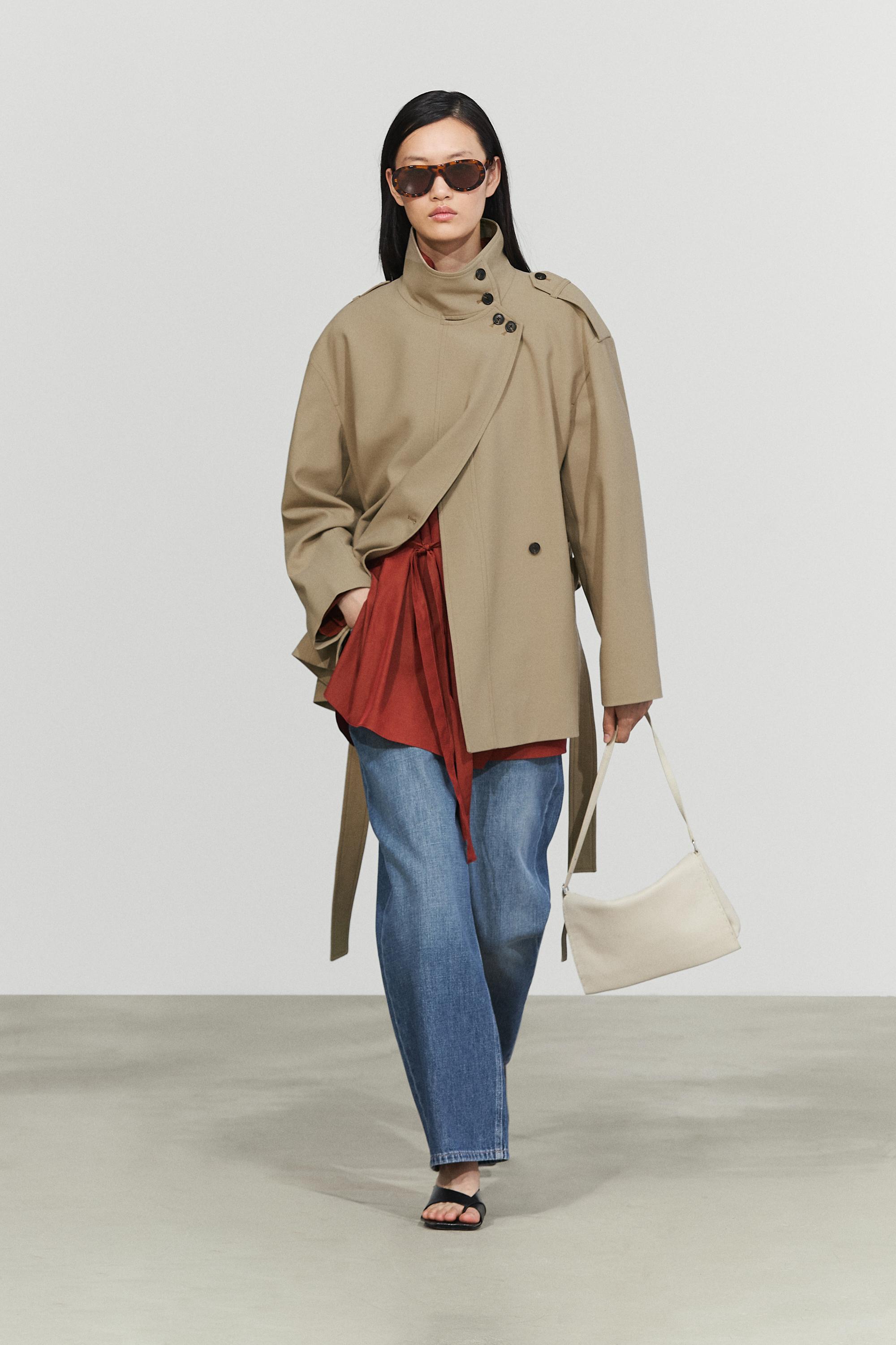 Trench mi-long avec ceinture