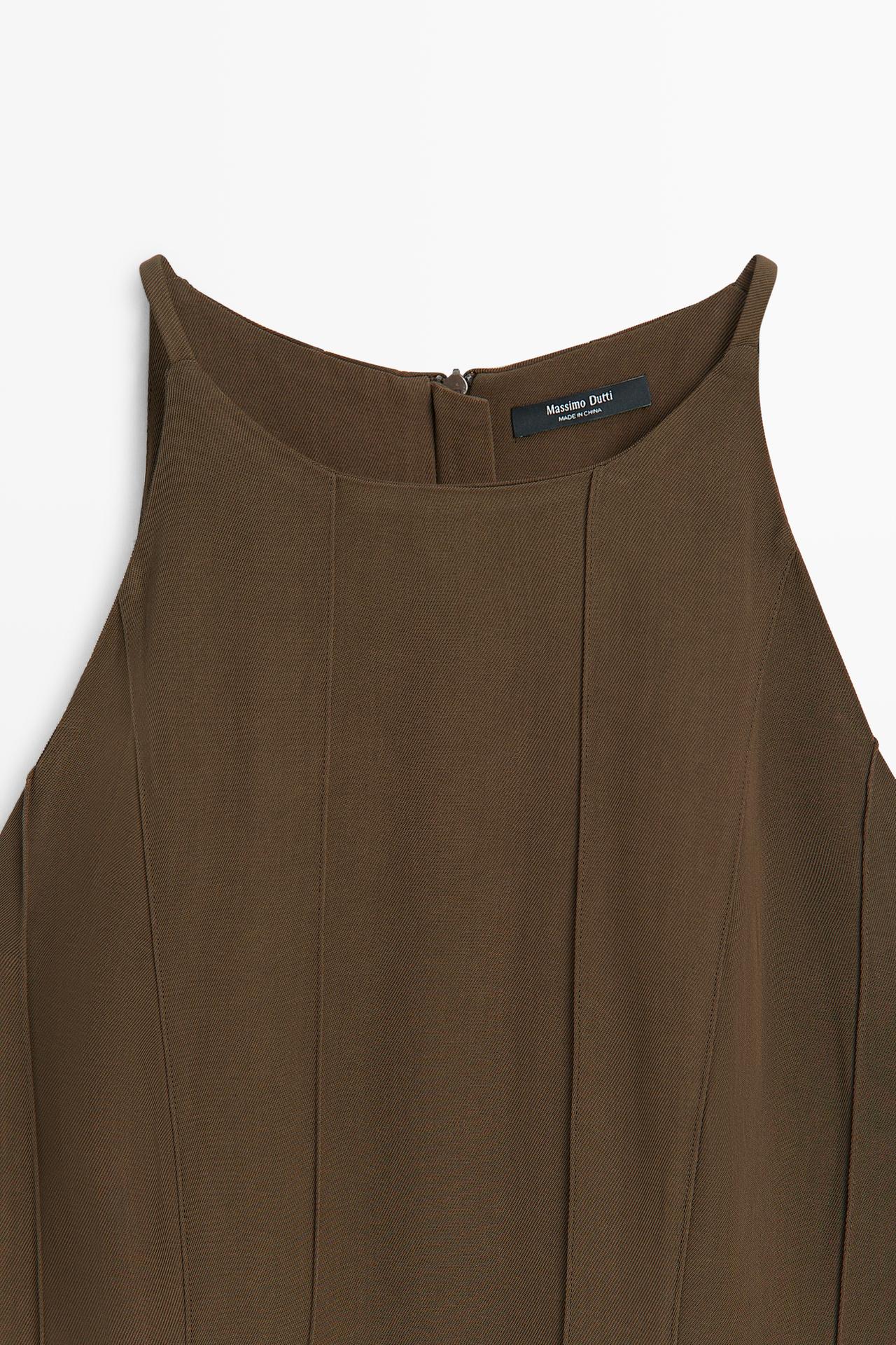 Halter neck midi dress — Chocolate