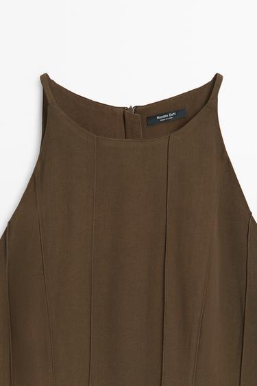 Halter neck midi dress — Chocolate 5