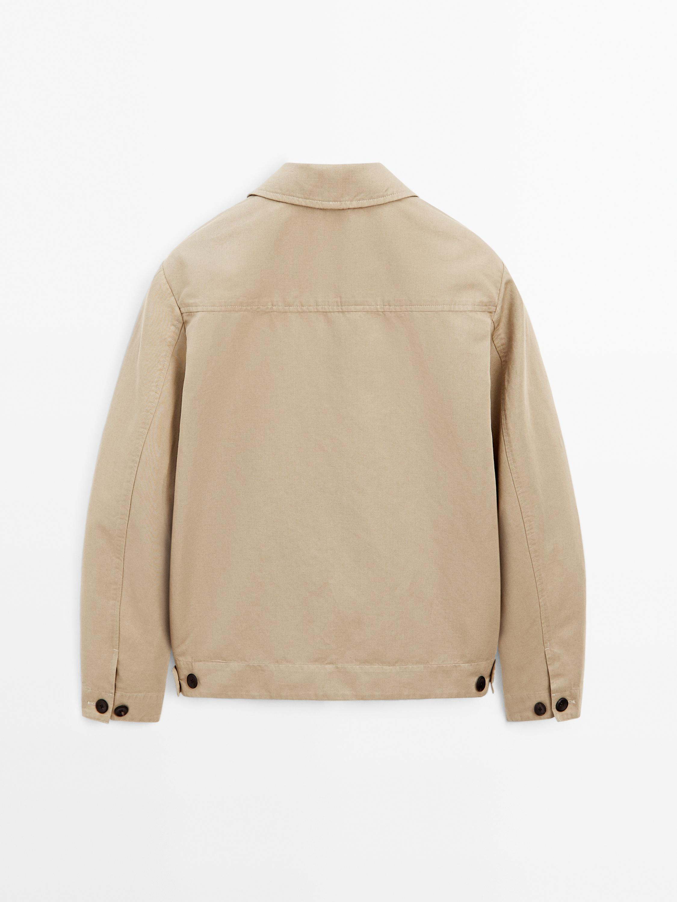 Cotton blend overshirt