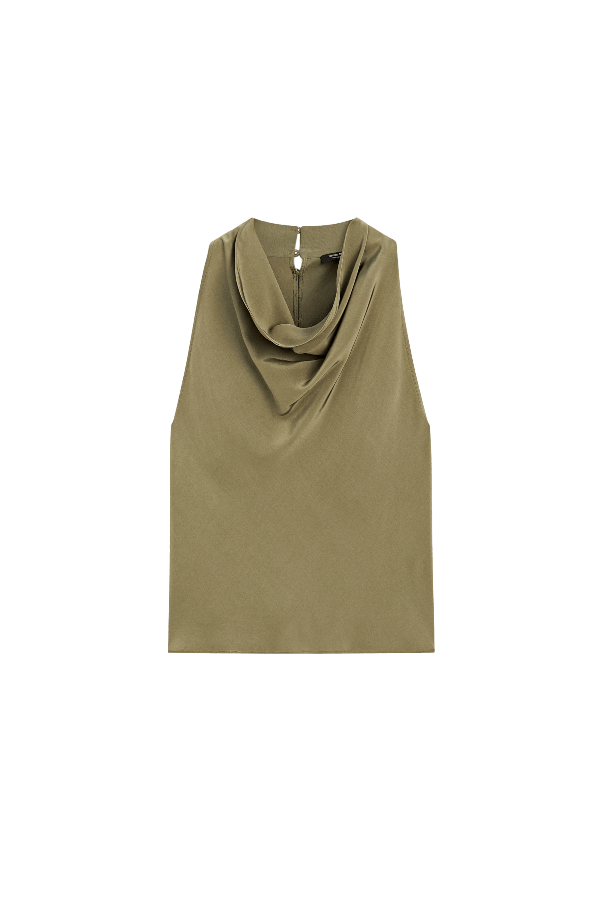 Massimo Dutti Drapeli halter yaka bluz görsel 6