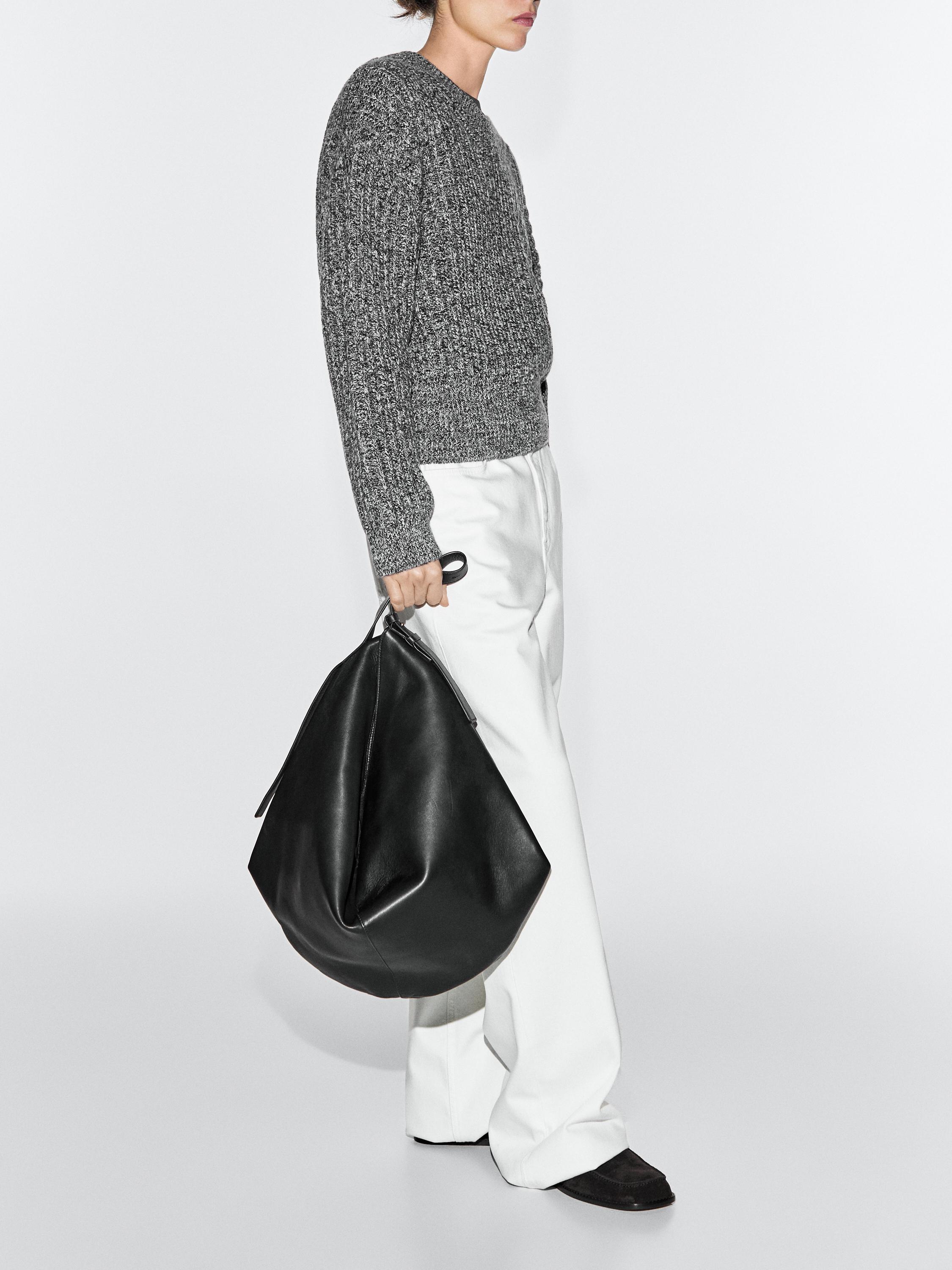 Sac moyen en cuir nappa