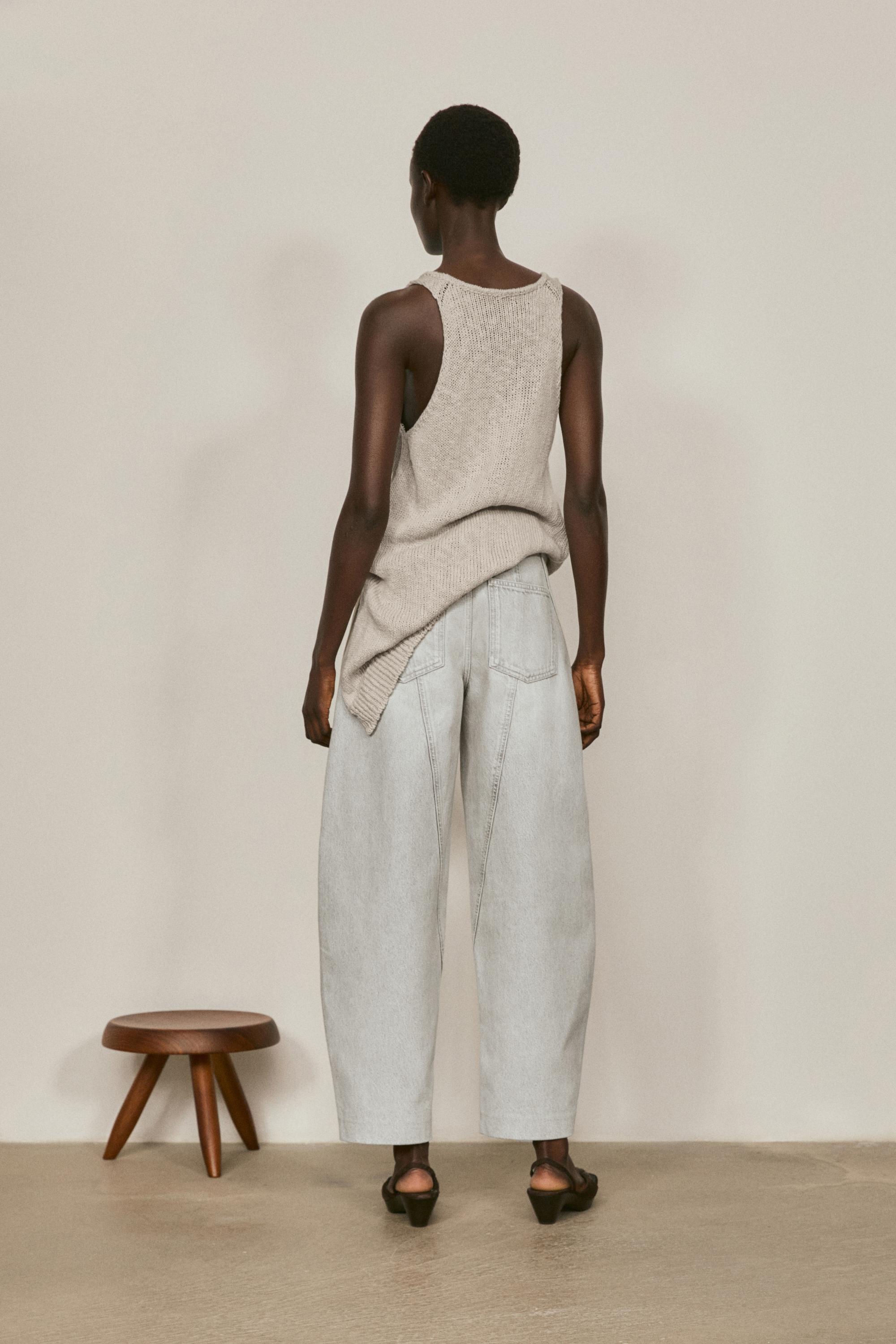Barrel fit jeans with waist detail - LIMITED EDITION — PEARL GREY