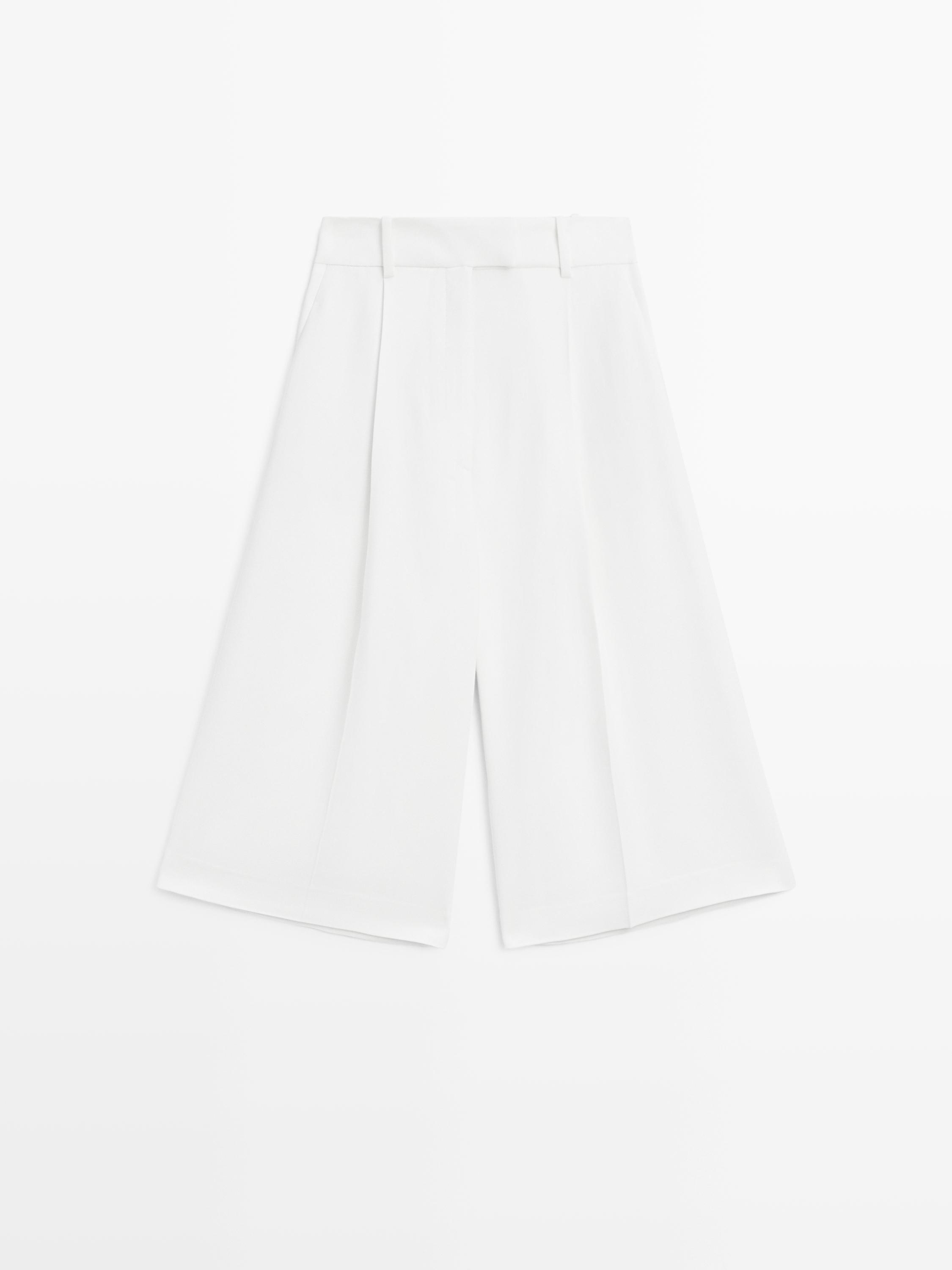 Bermude elegante cu pense - STUDIO