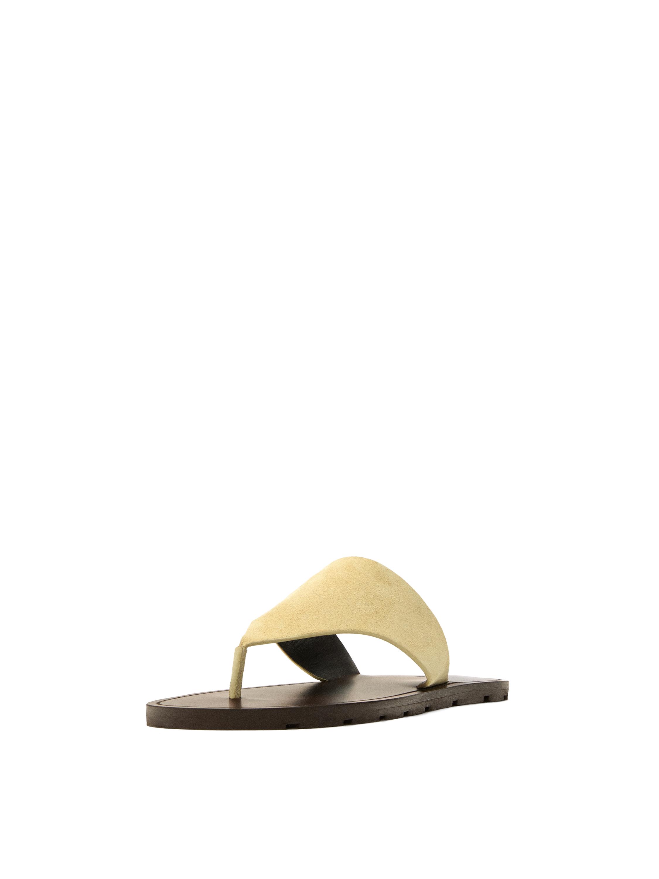 Süet deri parmak arası sandalet