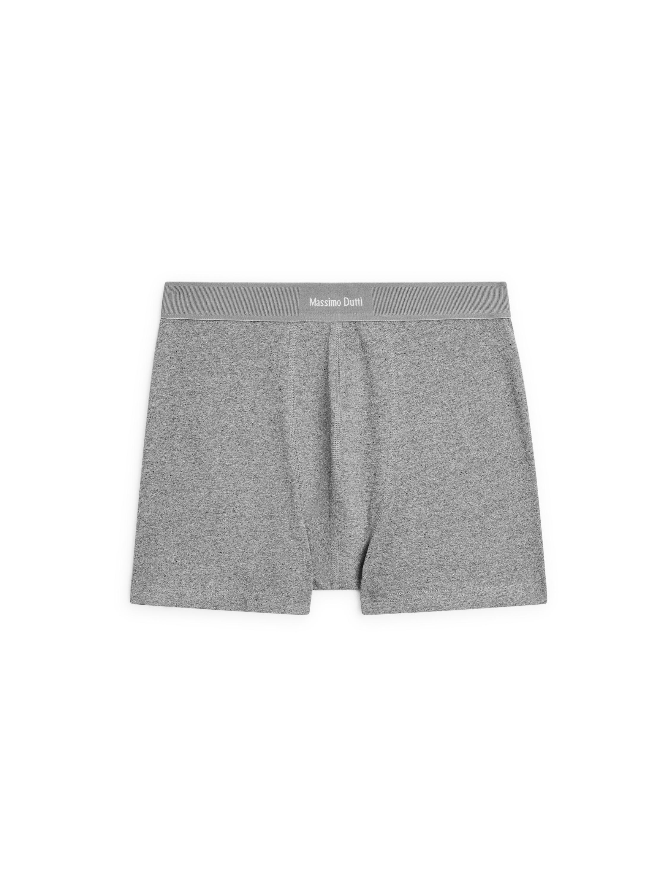 Boxers with logo waistband — GREY MARL